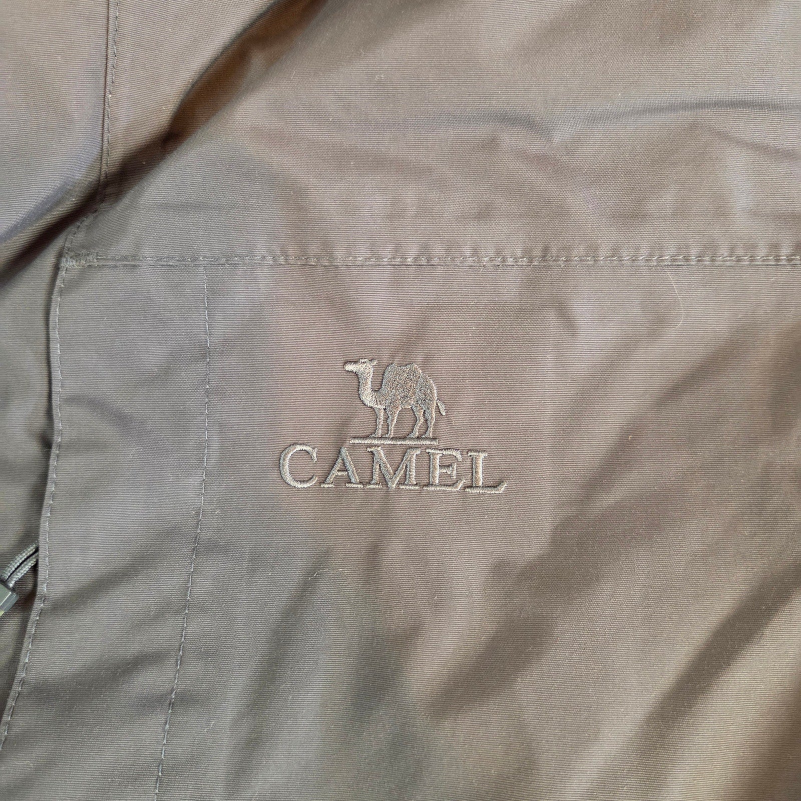 Camel Outdoor Men’s 3-in-1 Hooded Parka Jacket L Gray Zip-Out Faux Fur Liner