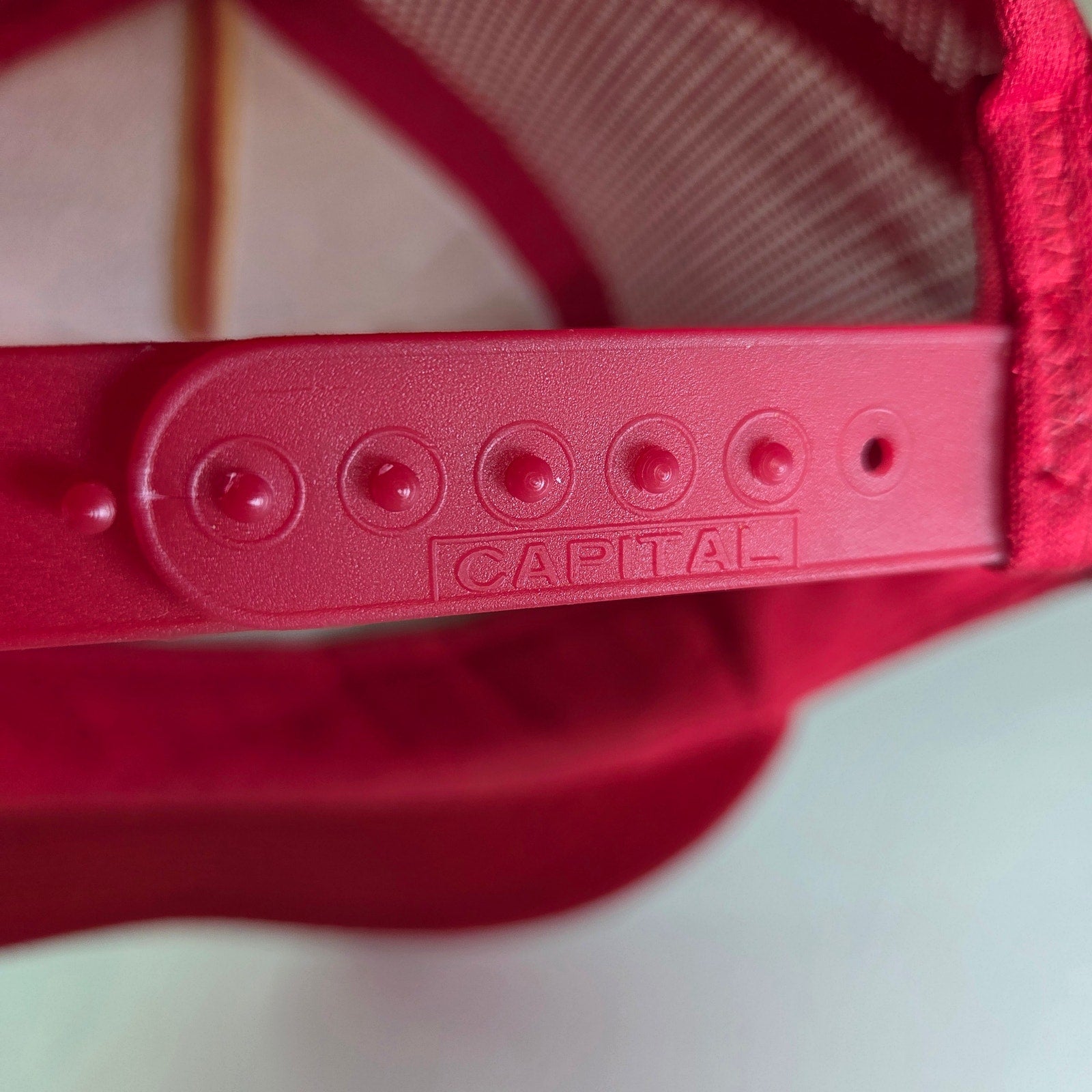 80s Capital Banning Junction Red Mesh Foam Snapback Trucker Cap Philippines