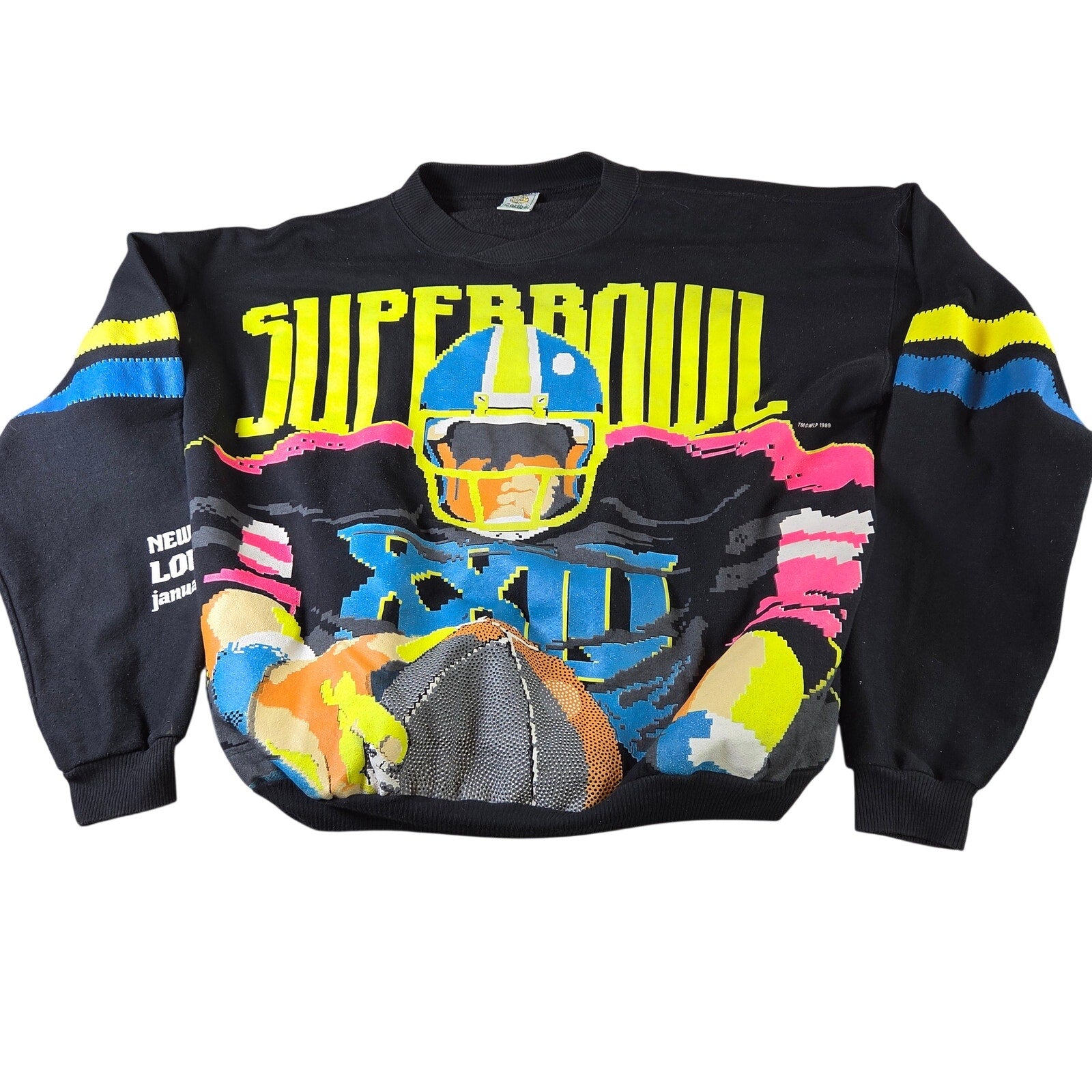 Caribe Sportswear Super Bowl XXIV 1990 NFL Vintage Crewneck Sweatshirt