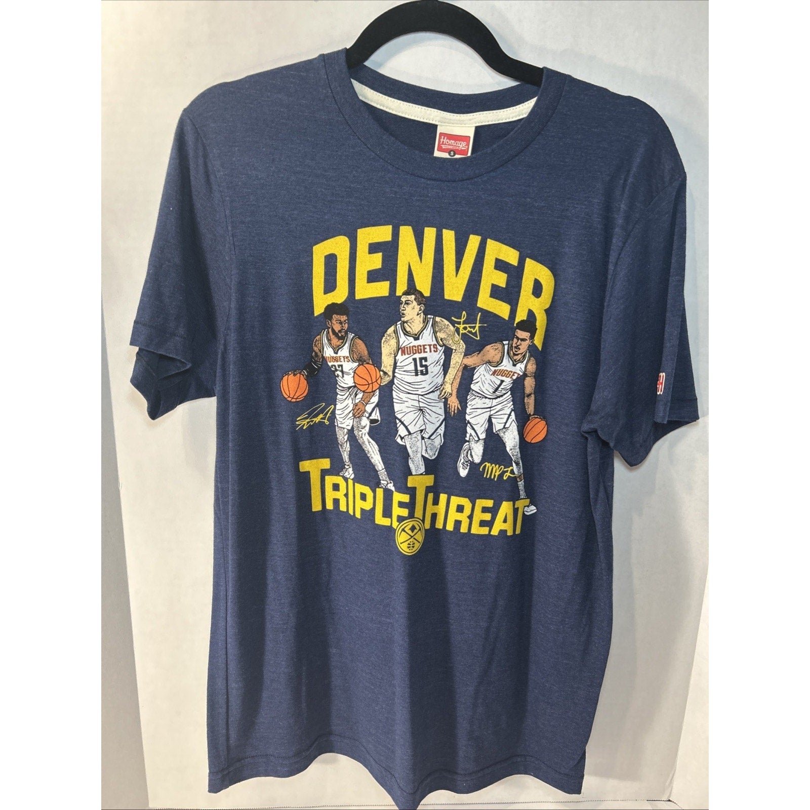 Denver Nuggets Triple Threat Jokic Murray Porter Jr Homage T Shirt XXL NWT