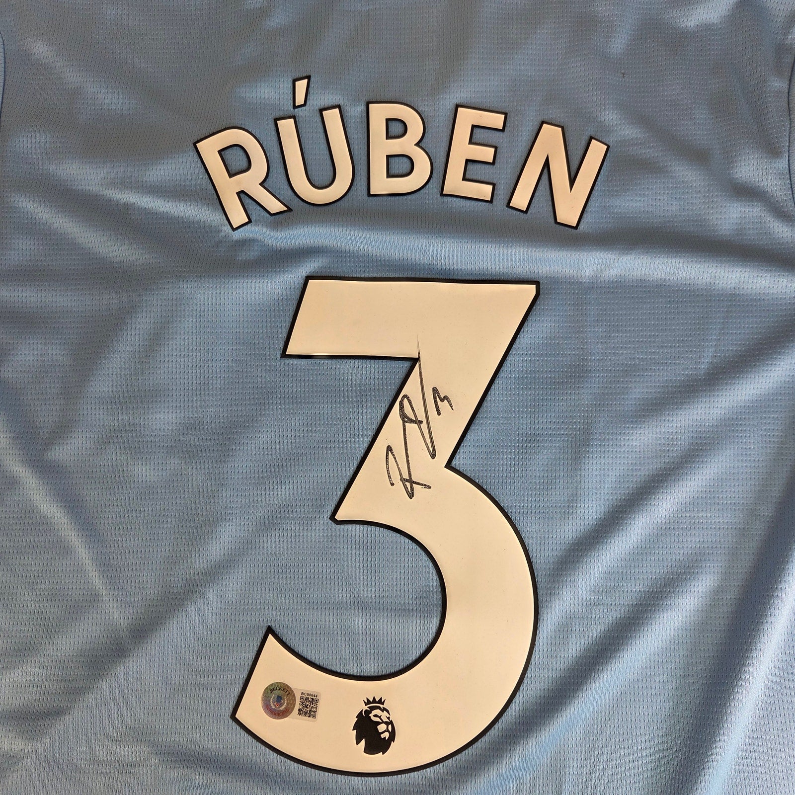 Rúben Dias Signed Manchester City Jersey Puma Medium Beckett Auth BC08844