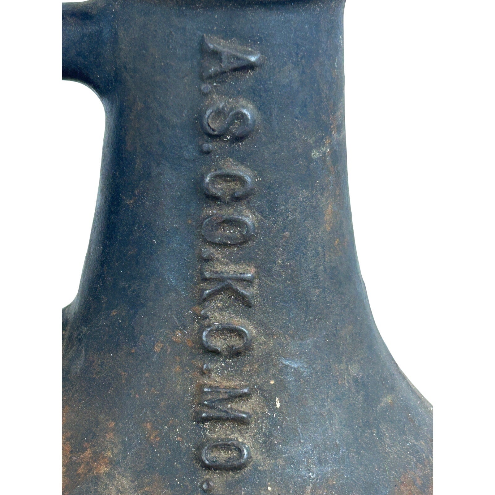 Antique A S Co KC MO Cast Iron Screw Jack 1 1 2 x 6 Railroad Tool