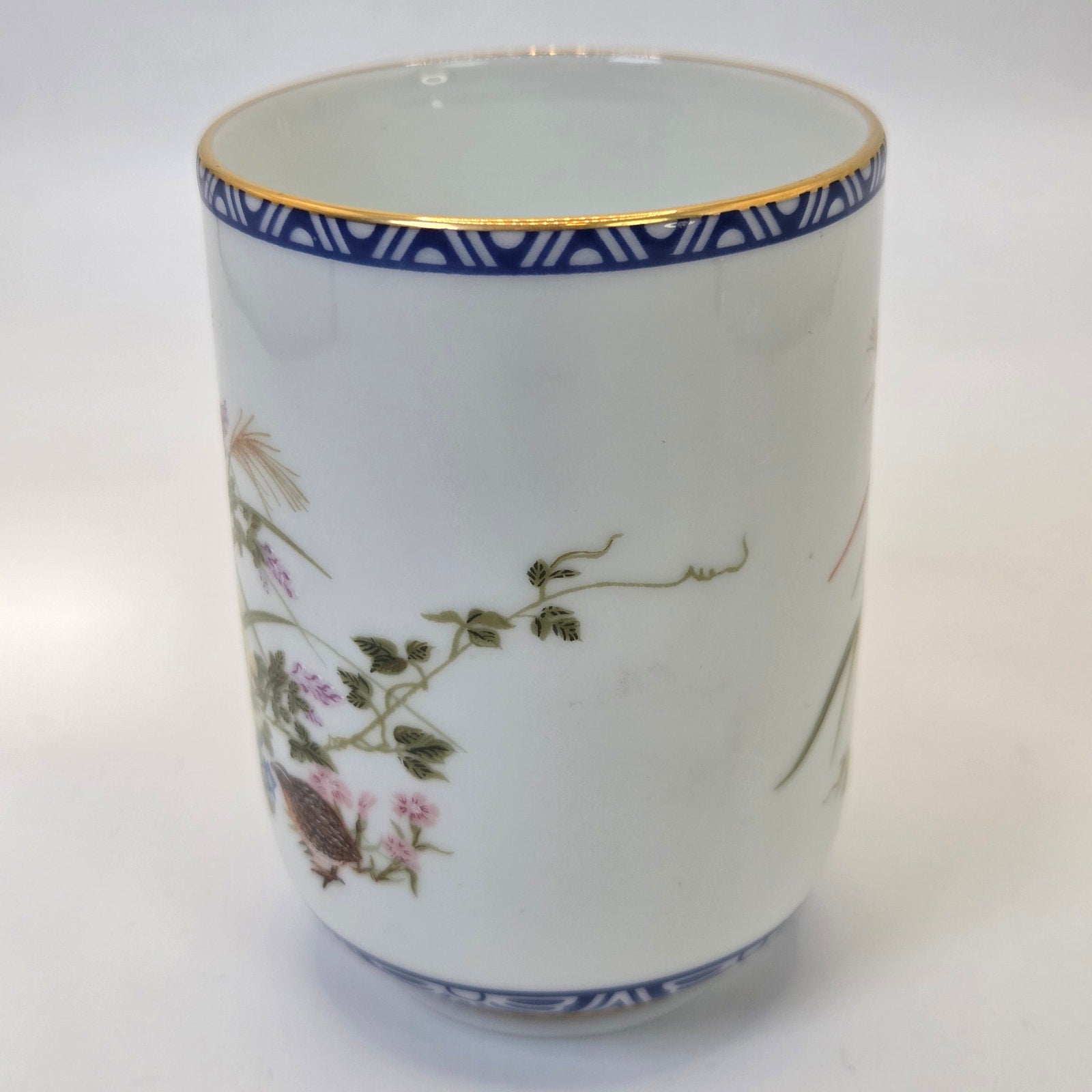 Franklin Porcelain 1985 Quail and Autumn Grasses Porcelain Tea Cup Japan (78/80)