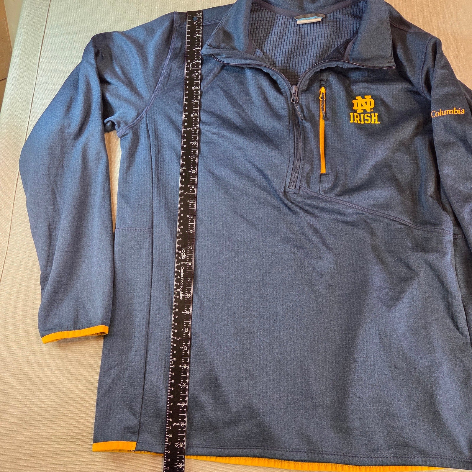 Columbia Notre Dame Irish Omni-Wick 1/4 Zip Pullover Blue XL