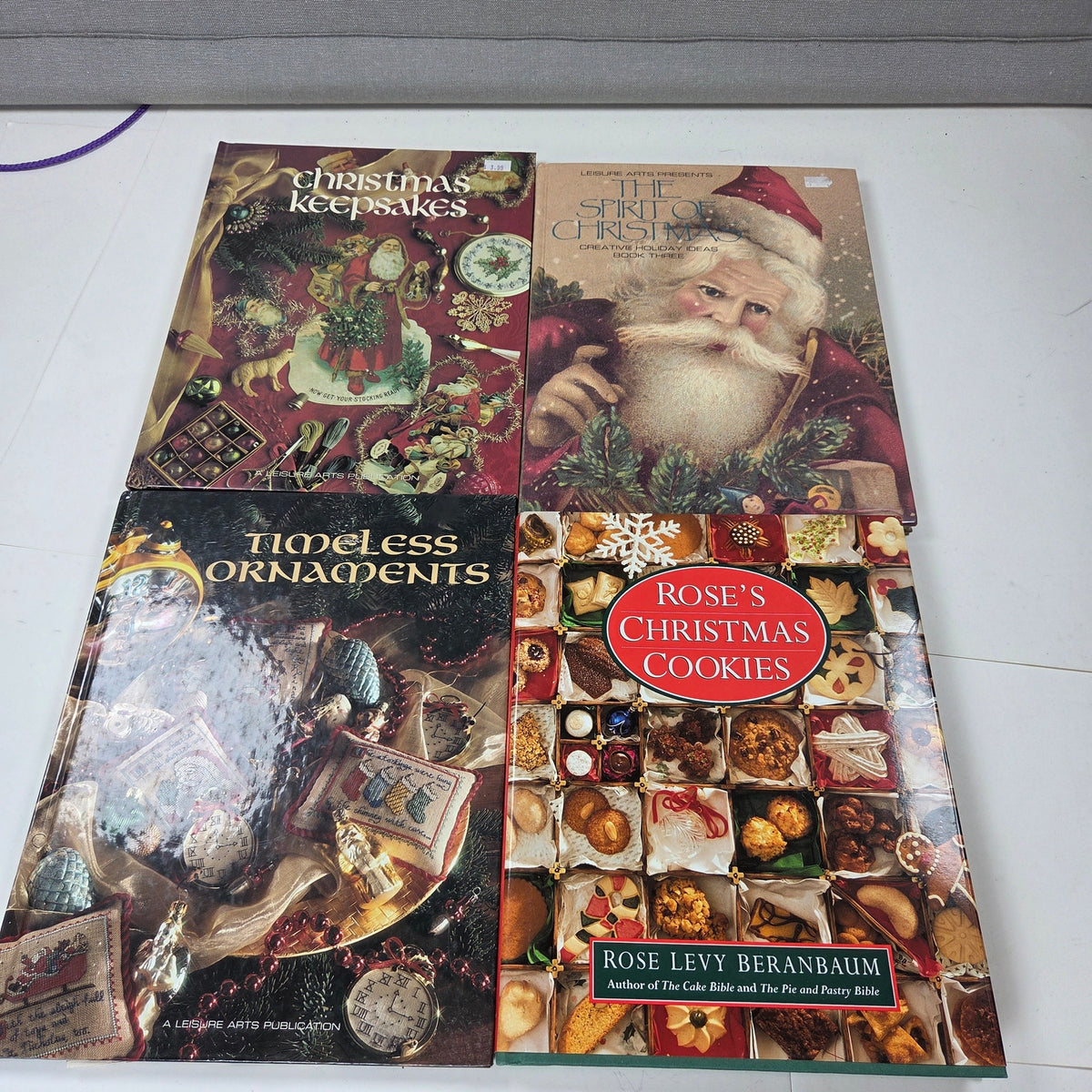 Vintage Christmas Hardcover Book Lot Leisure Arts Crafts Cookies Holiday Ideas