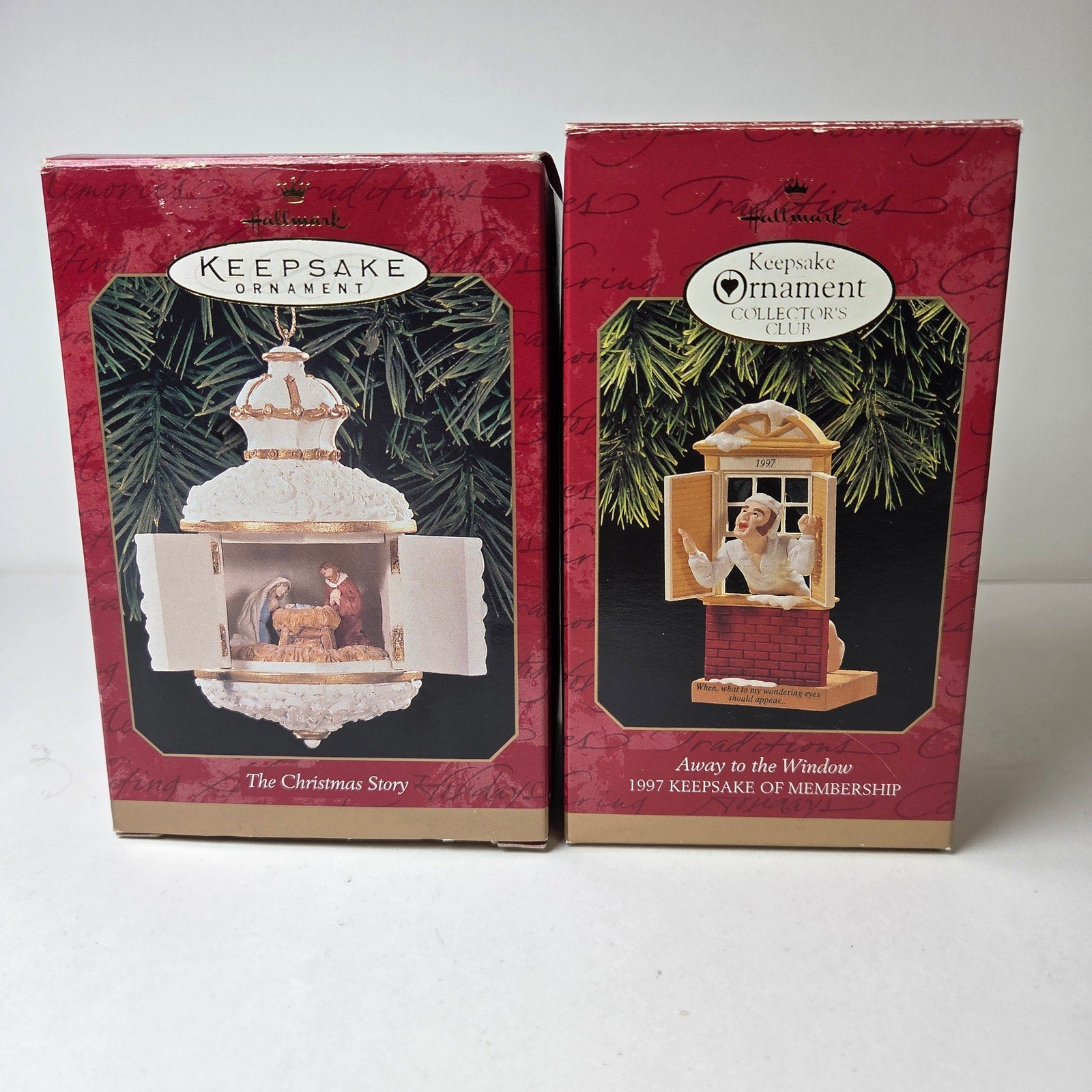 Hallmark Keepsake Ornaments Lot of 2 Away to the Window & Christmas Story