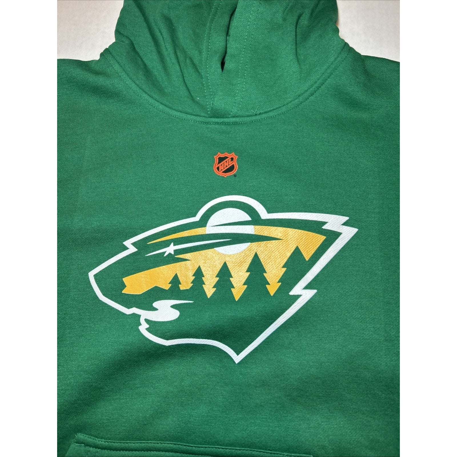 Minnesota Wild Throwback Colors Hooded Sweatshirt Outer Stuff Youth Size XL