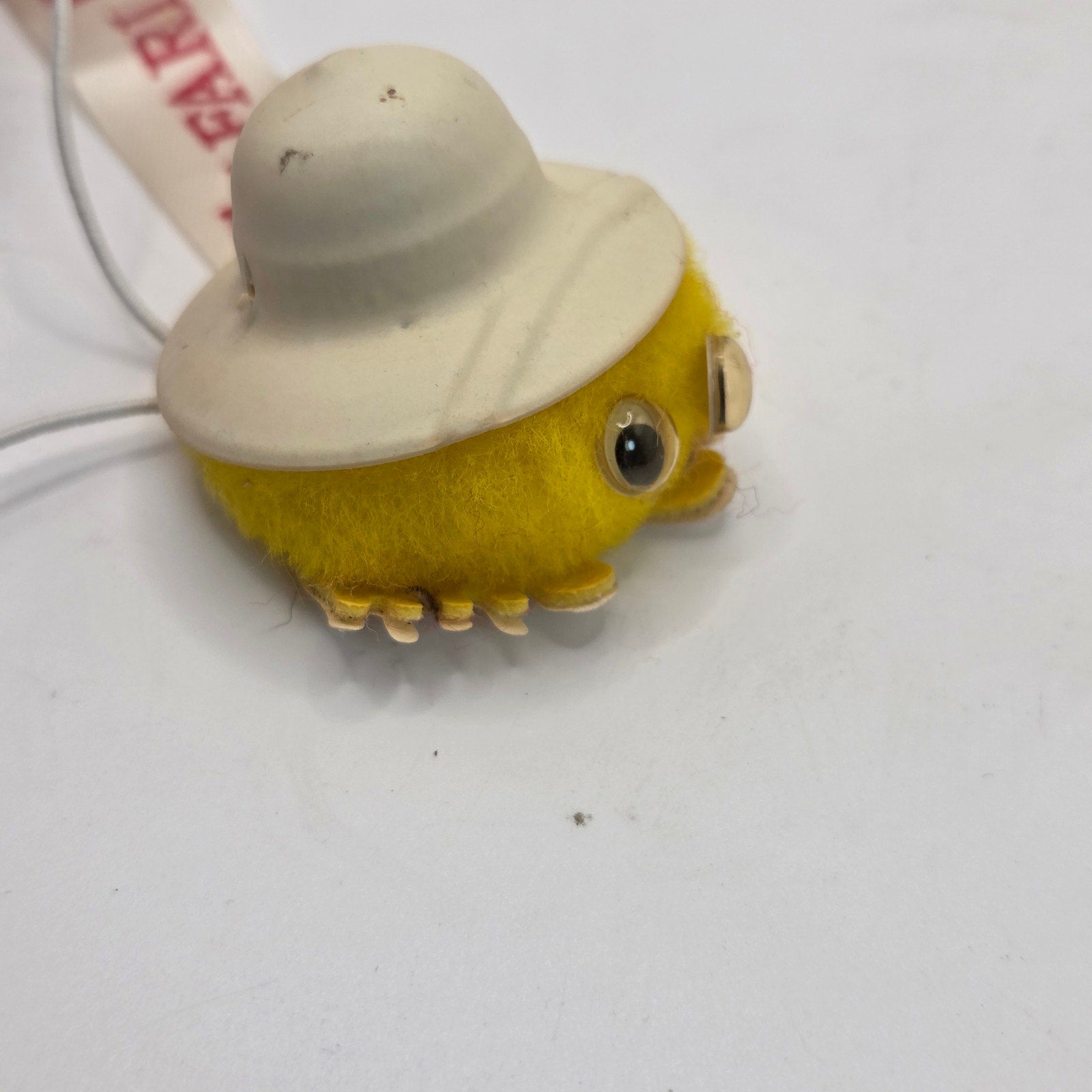 Vintage 70s Safari Fever Pom Pom Critter Weepul Souvenir Pith Hat Googly Eyes