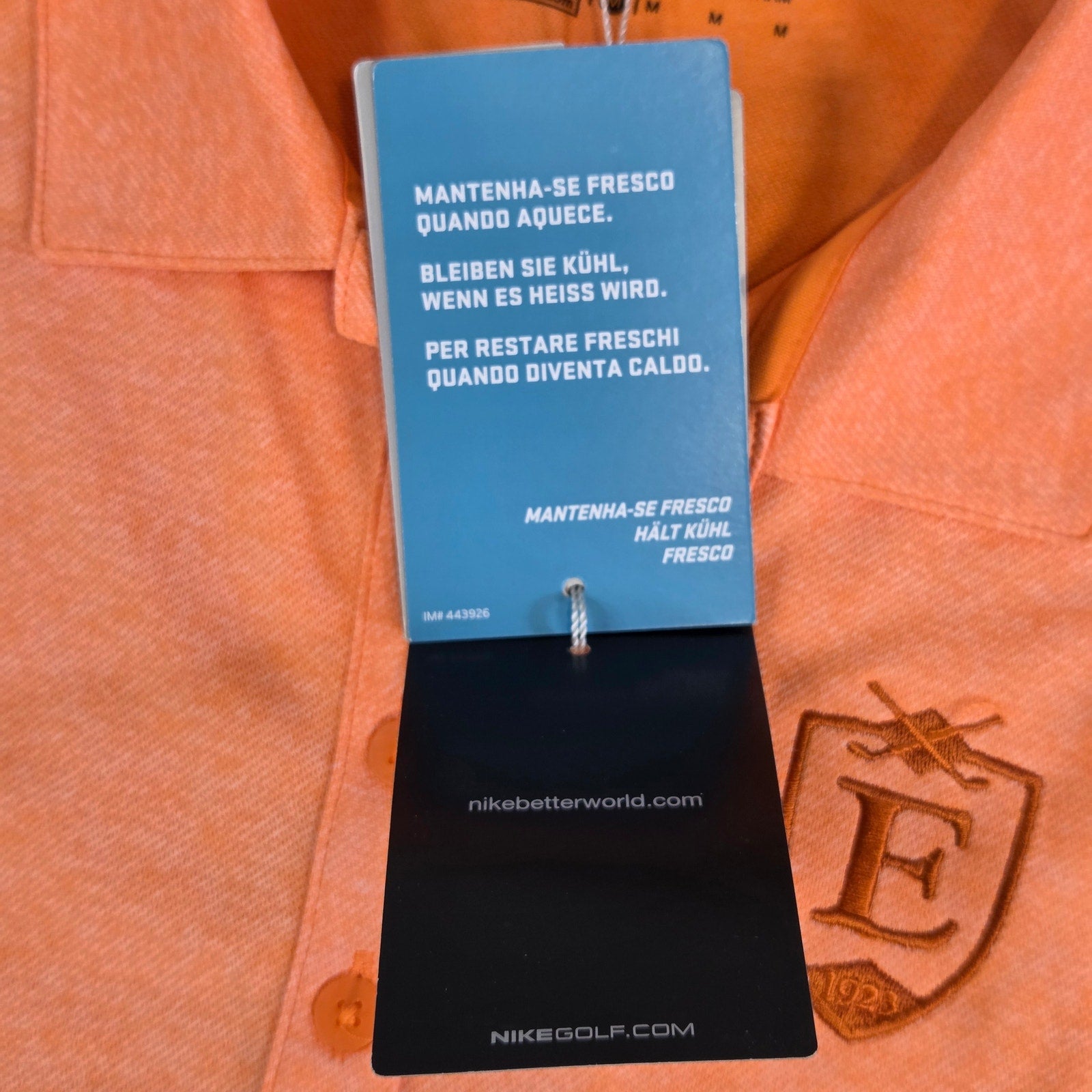 Nike Golf Women’s Dri-Fit Polo Shirt Orange Performance Top Size M NWT
