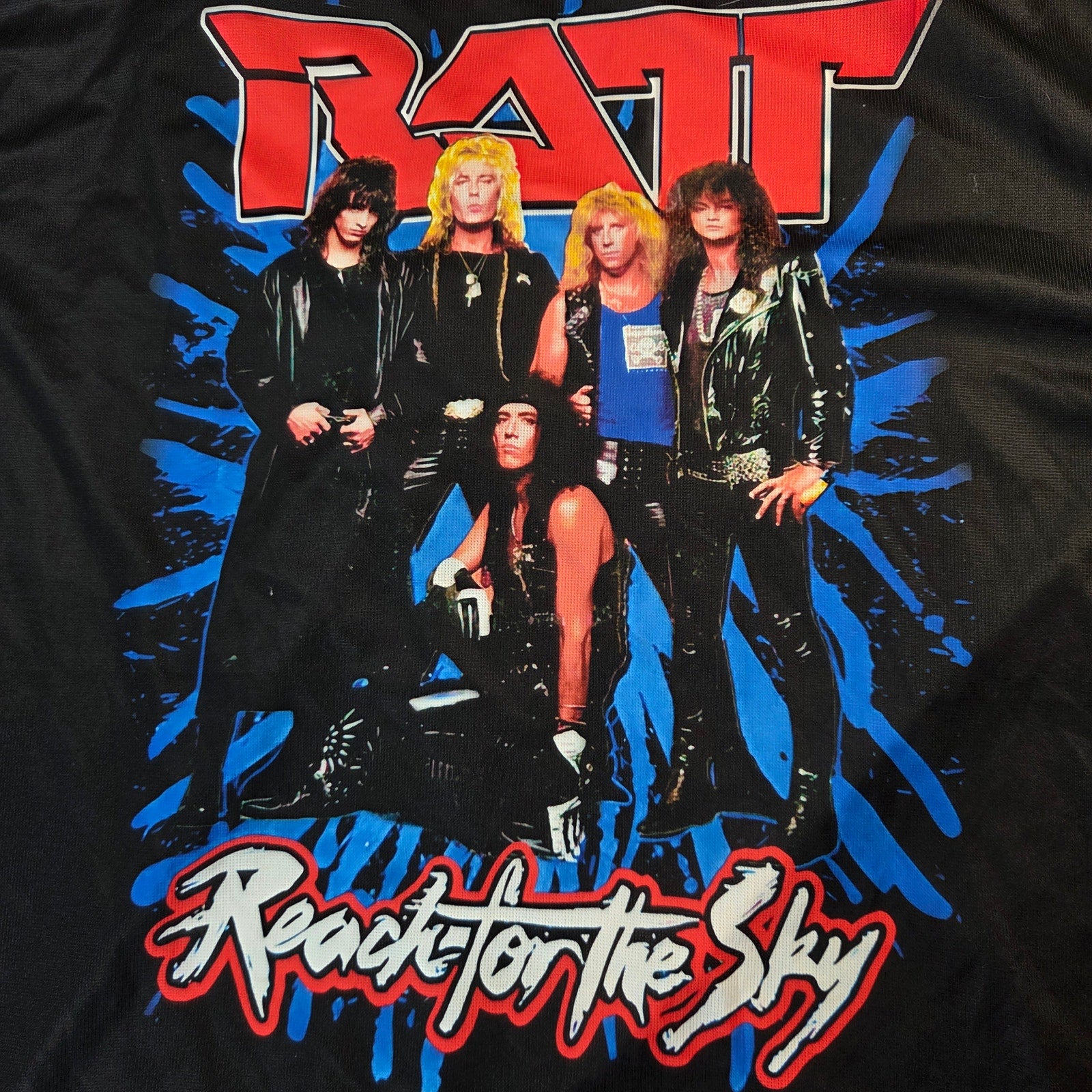 Garment One Ratt Reach For The Sky Baseball Jersey Shirt 2XL Rock Band Black