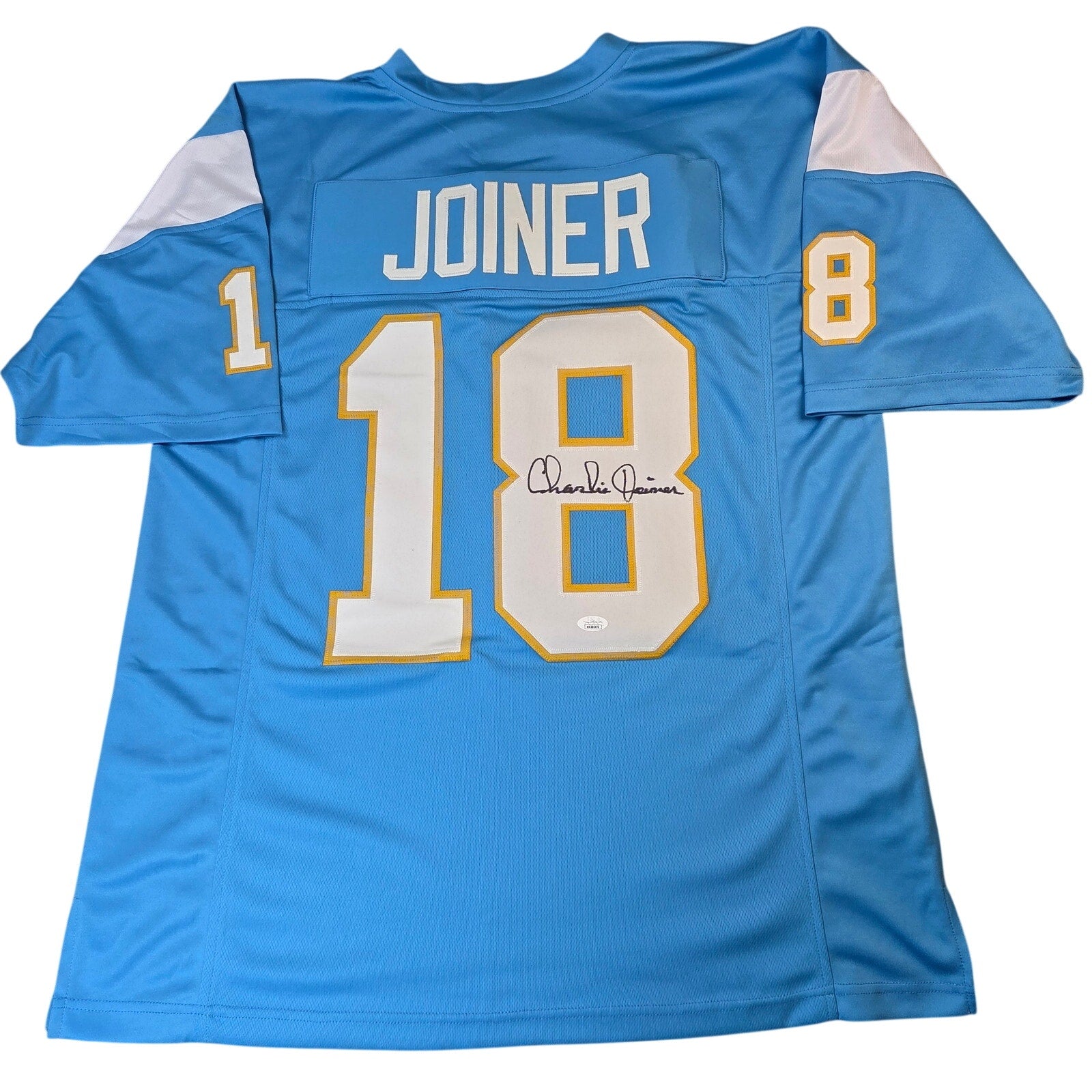 Charlie Joiner Signed San Diego Chargers Custom Jersey XL JSA Witness COA