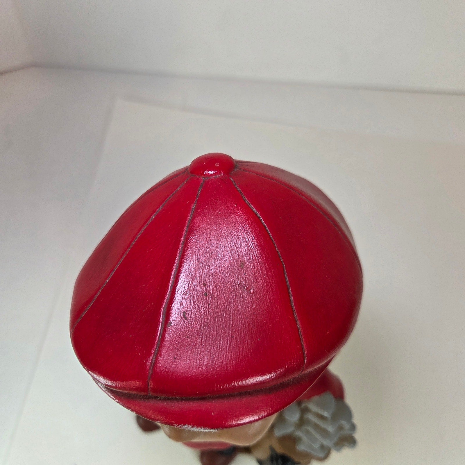 Vintage Monico Ceramics Golfer Boy Figurine Red Cap Golf Bag 1970s 9.75” Tall