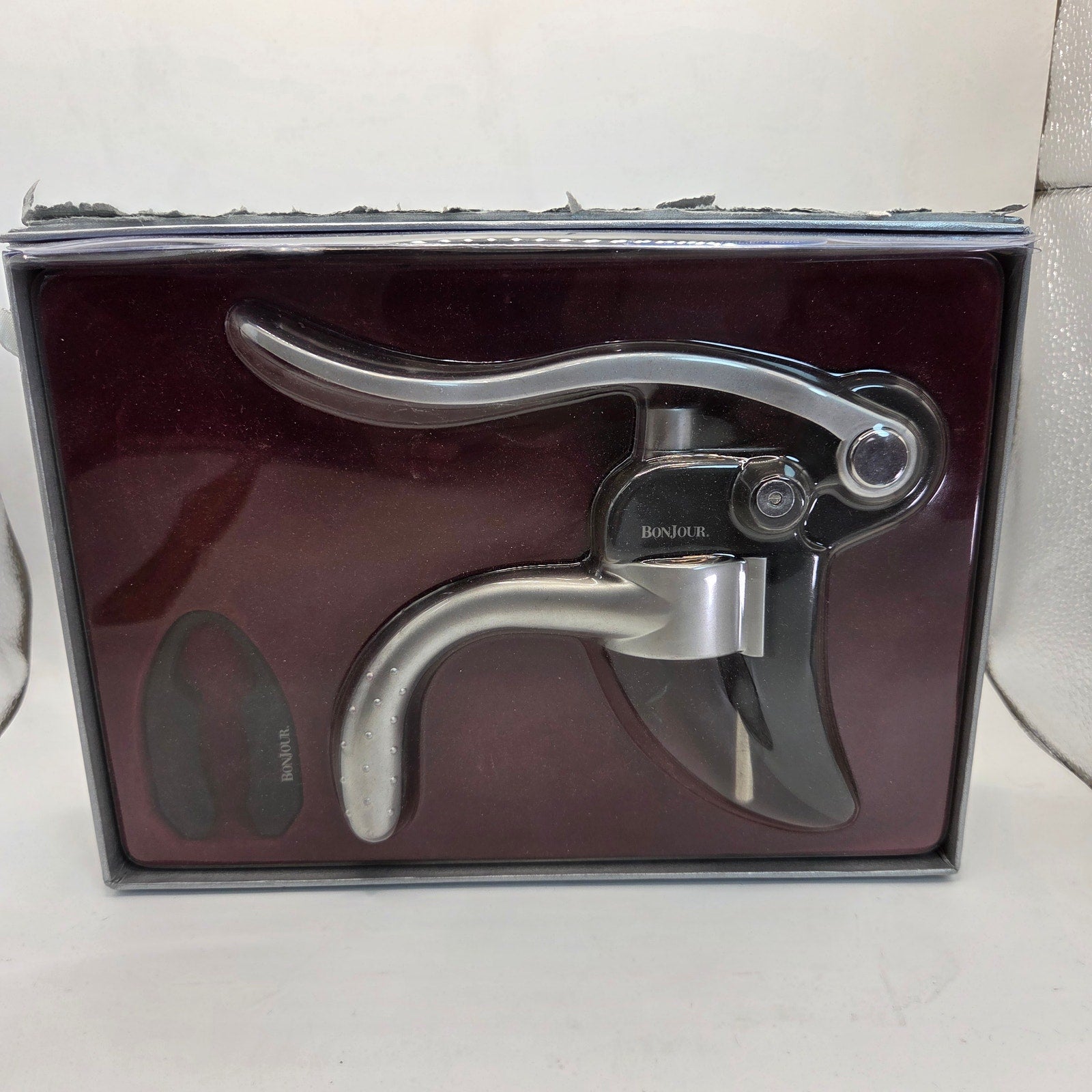 BonJour Chateau Deluxe Wine Bottle Opener & Foil Cutter – No Box Lid