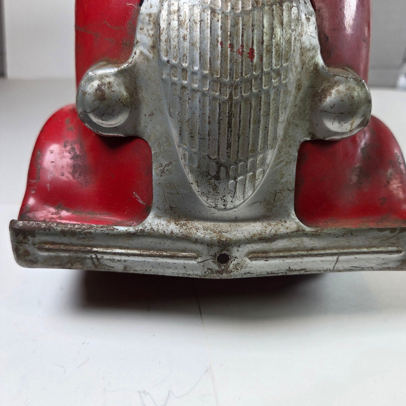 Louis Marx Ride On Toy Truck Vintage Pressed Steel Snap Mascot Graphic