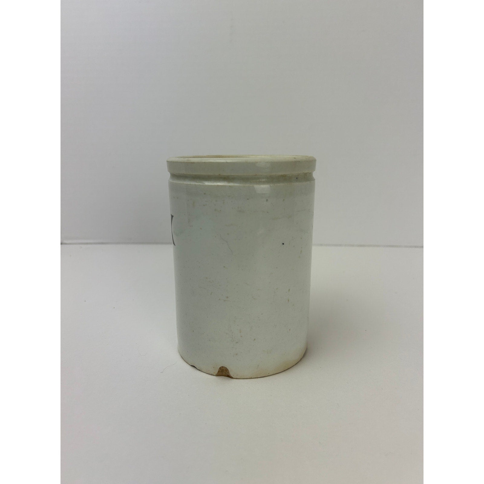 Rare Felix Potin Saindoux French Advertising Ironstone Crock Jar Luneville 1900s