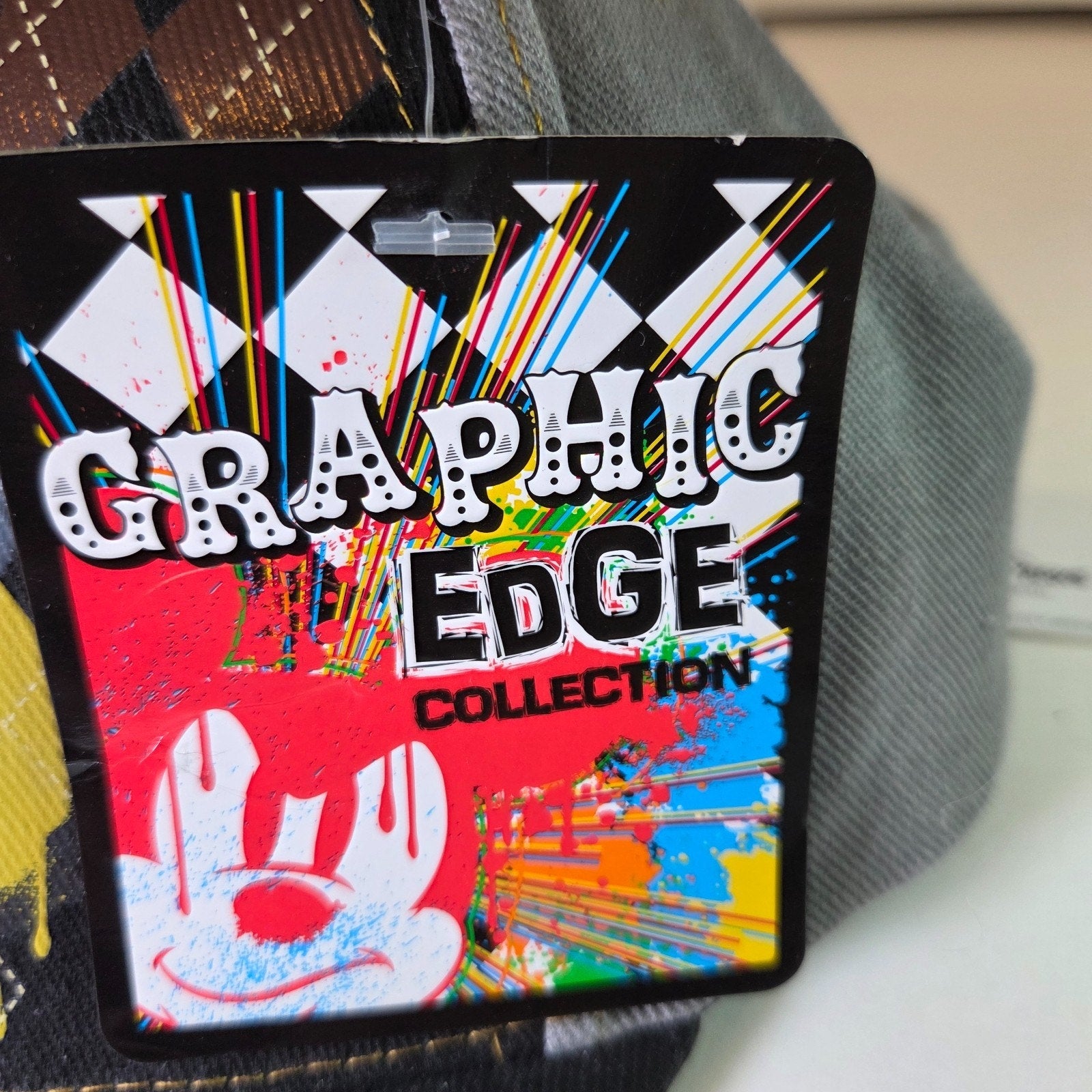 Disney Parks Graphic Edge Grumpy Argyle Snapback Hat NWT Authentic Adult Hat