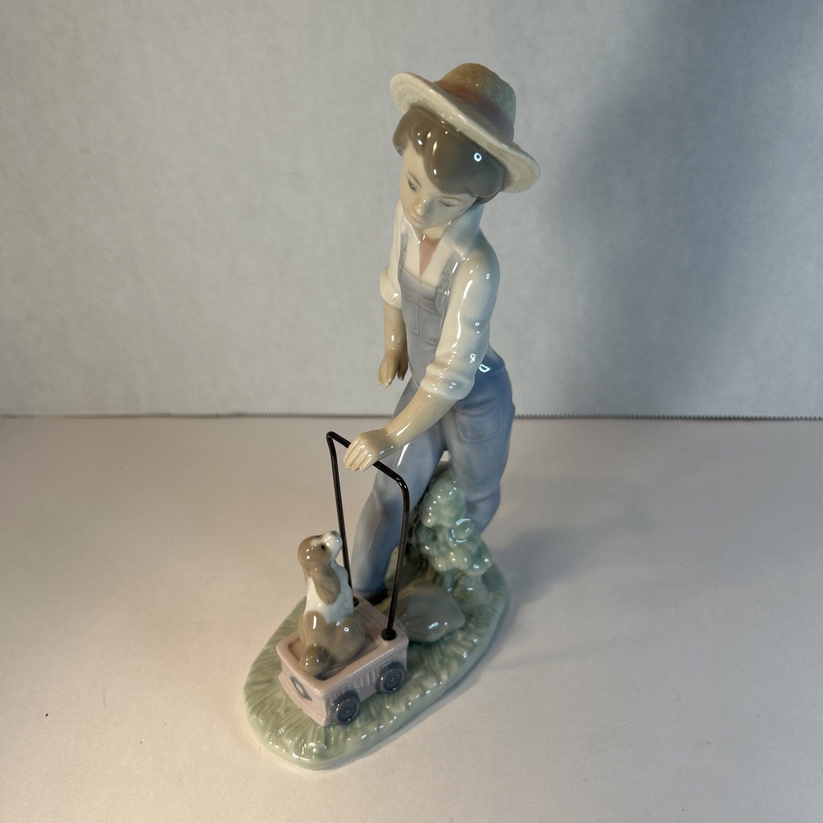 Lladro 6021 Saturday’s Child Boy with Dog Figurine Retired Spain Porcelain