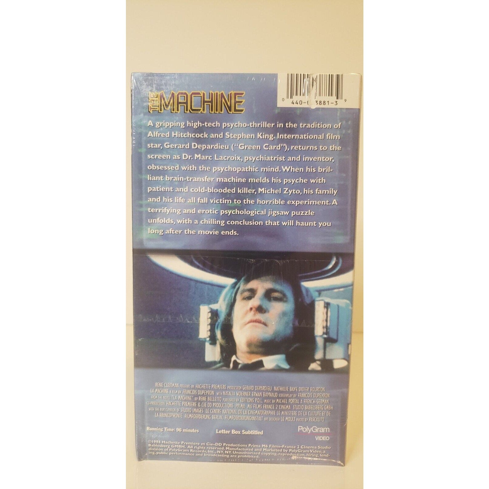 The Machine VHS New Sealed Subtitled Gerard DePardieu