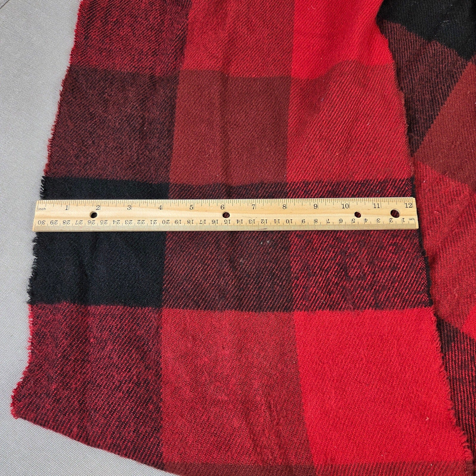 Unbranded Reversible Buffalo Plaid Vest Scarf Set Red Black Adult Large
