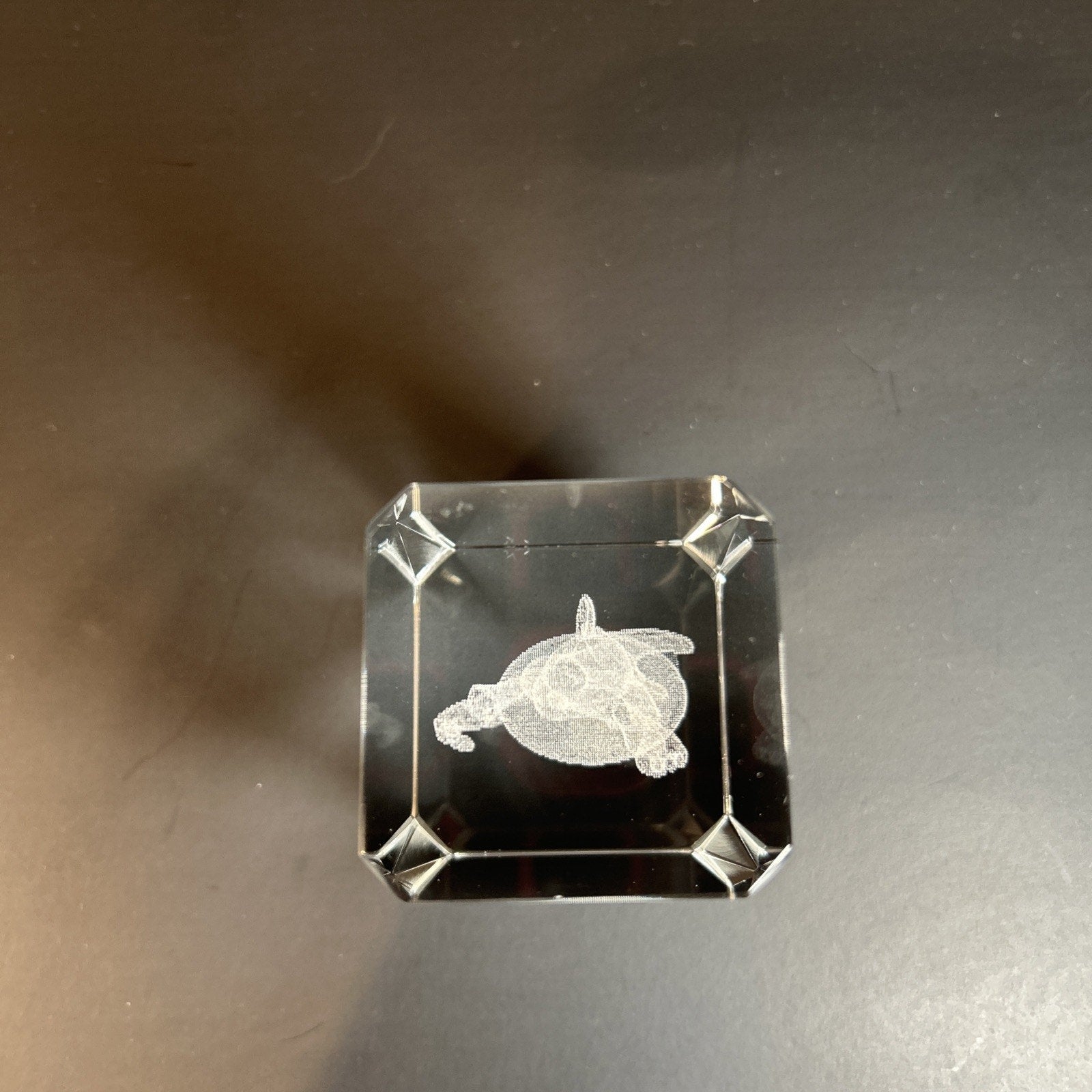 Wizard Mickey Mouse 3d Etched Disney Crystal Glass 3"x2" Paper Weight