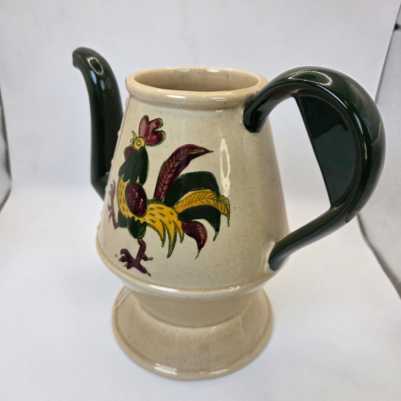 Vintage Metlox Poppytrail Rooster Pitcher Watering Can Style – Read