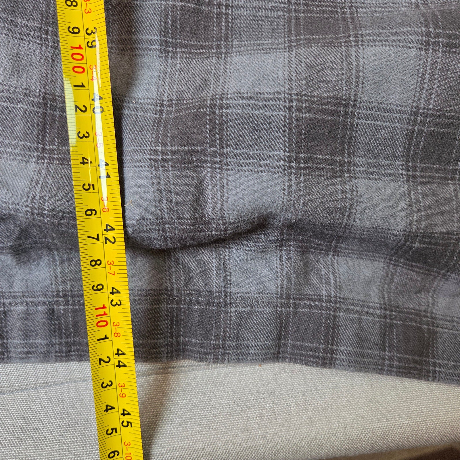 Duluth Trading Co Plaid Flannel Robe XL 100% Cotton Gray Belted