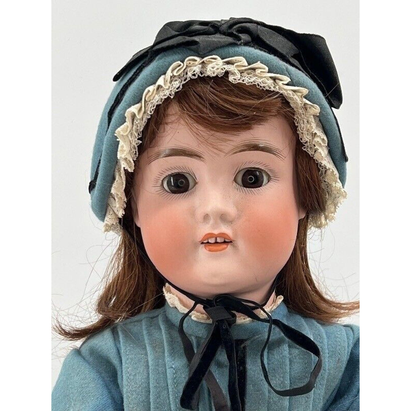 Antique 1906 Schoenau & Hoffmeister Bisque Doll 22” Open Mouth Compo Body