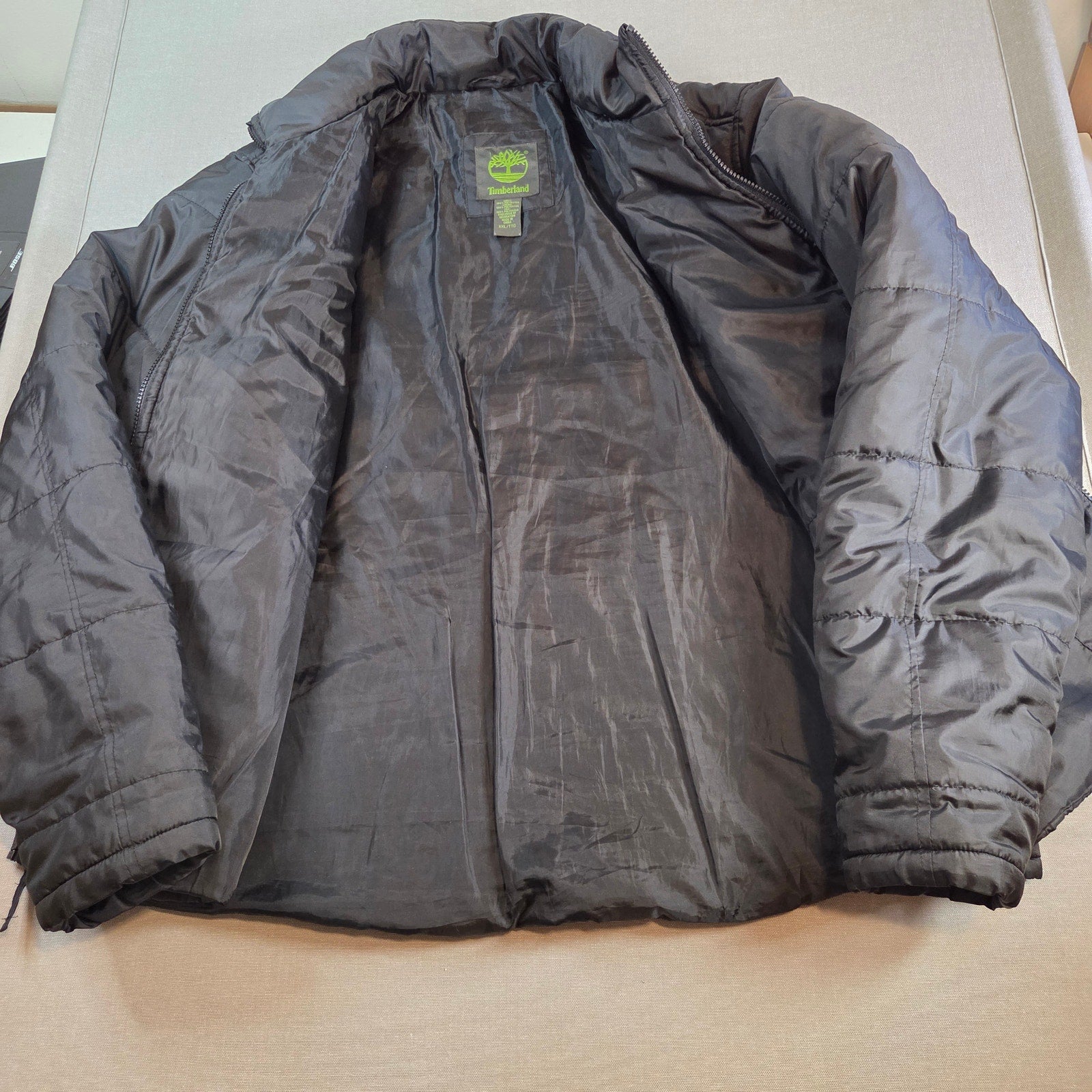 Timberland Puffer Jacket Men’s XXL Black Quilted Full Zip
