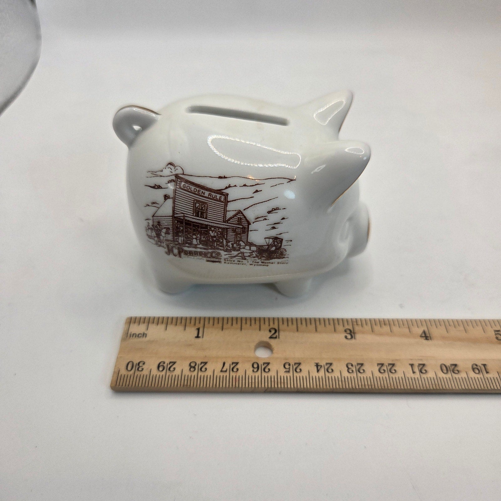 Vintage 1960s Dart Henderson NE JC Penney Golden Rule Store Souvenir Piggy Bank
