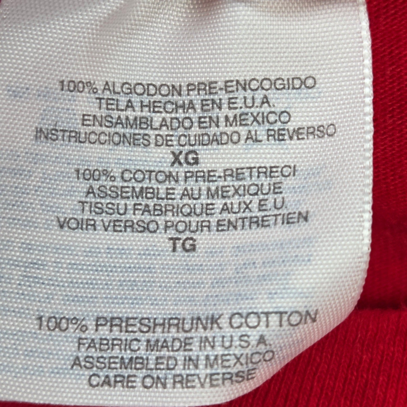 Vintage Hanes Beefy-T Zacatecas Appleton WI Single Stitch Red T Shirt XL