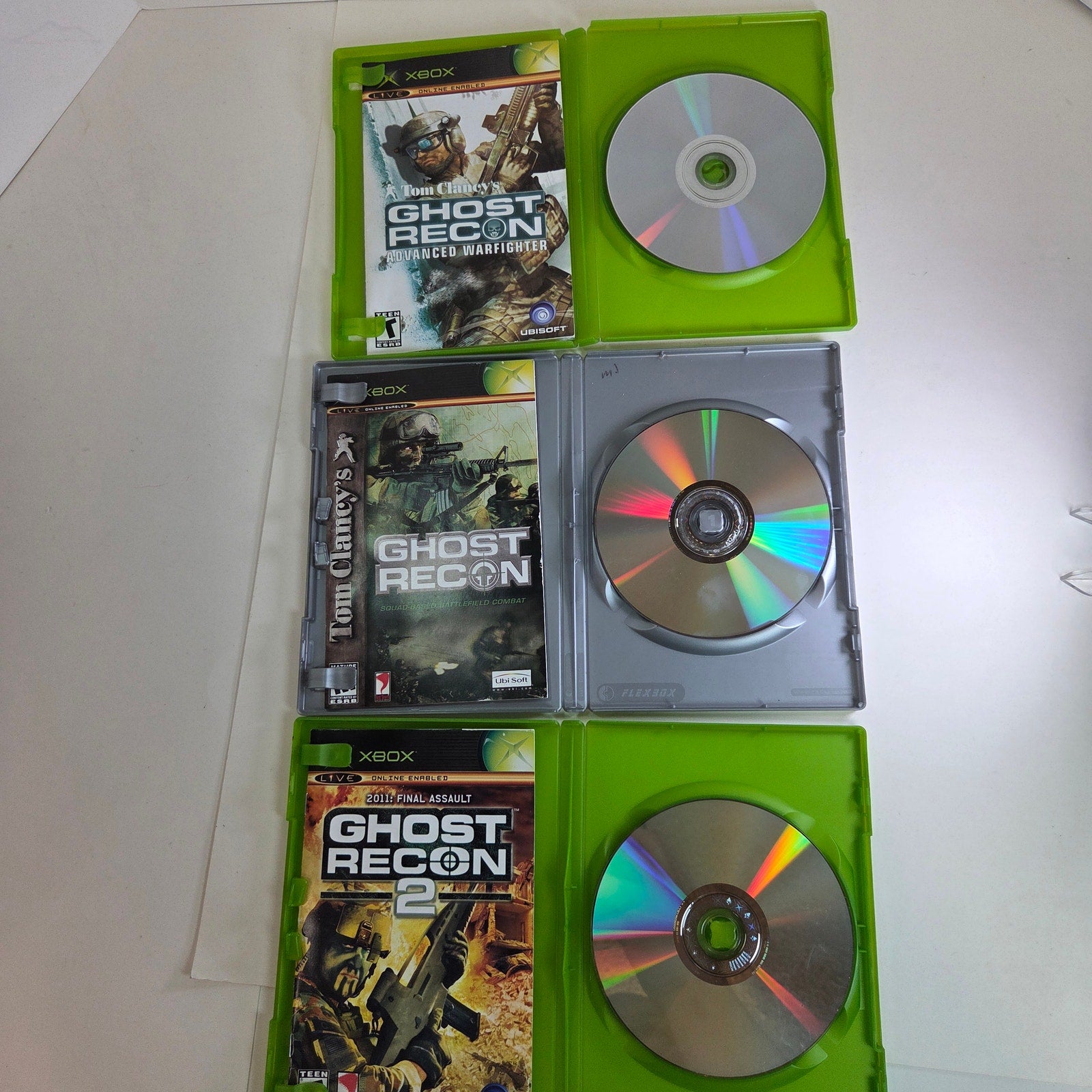 Tom Clancy’s Ghost Recon Xbox Lot Ghost Recon Ghost Recon 2 Advanced Warfighter