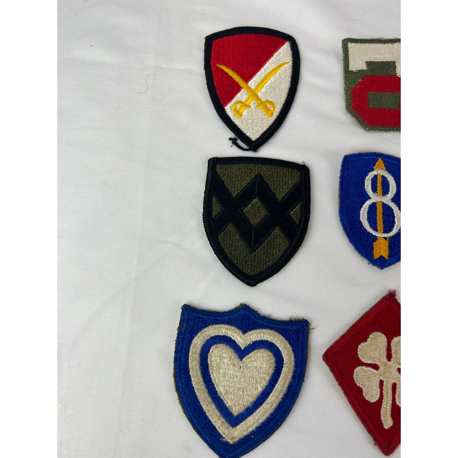 Vintage Military Patch Lot 15pc WWII Army Division Allied Insignia 12 Pieces