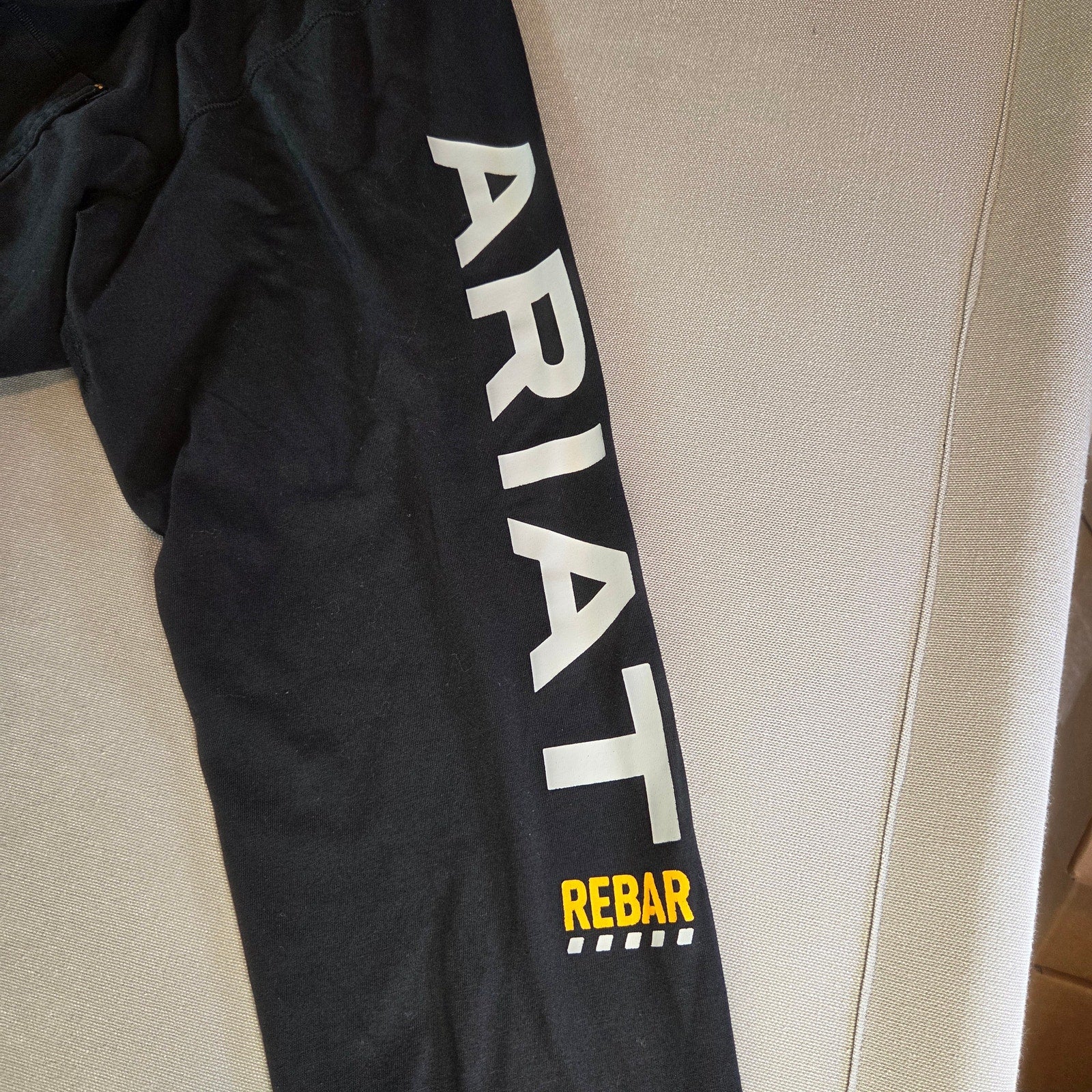 Ariat Rebar Long Sleeve Logo Workwear T-Shirt Men’s XL Tall Black Cotton Blend