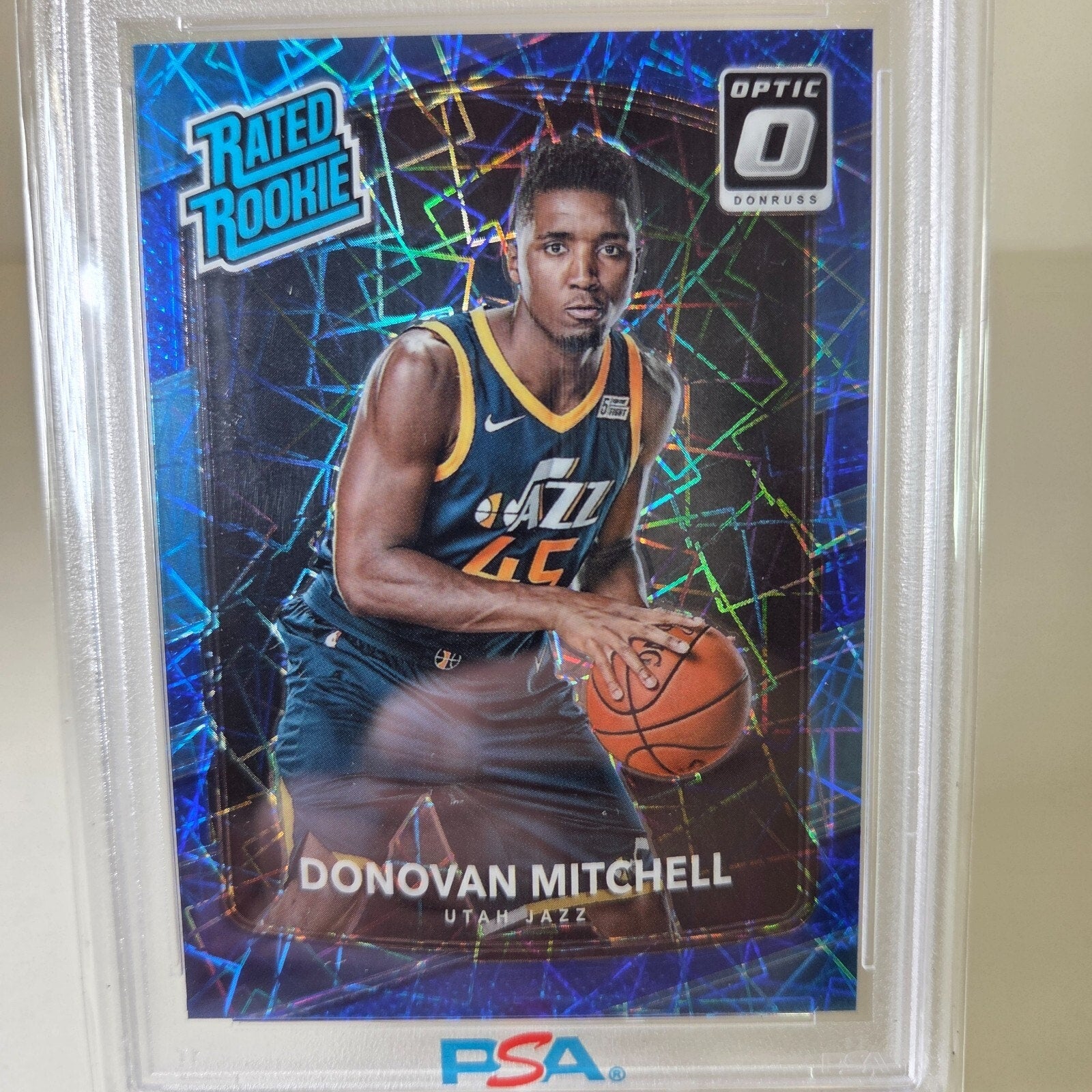 2017 Panini Donruss Optic Donovan Mitchell Blue Velocity RC PSA 10