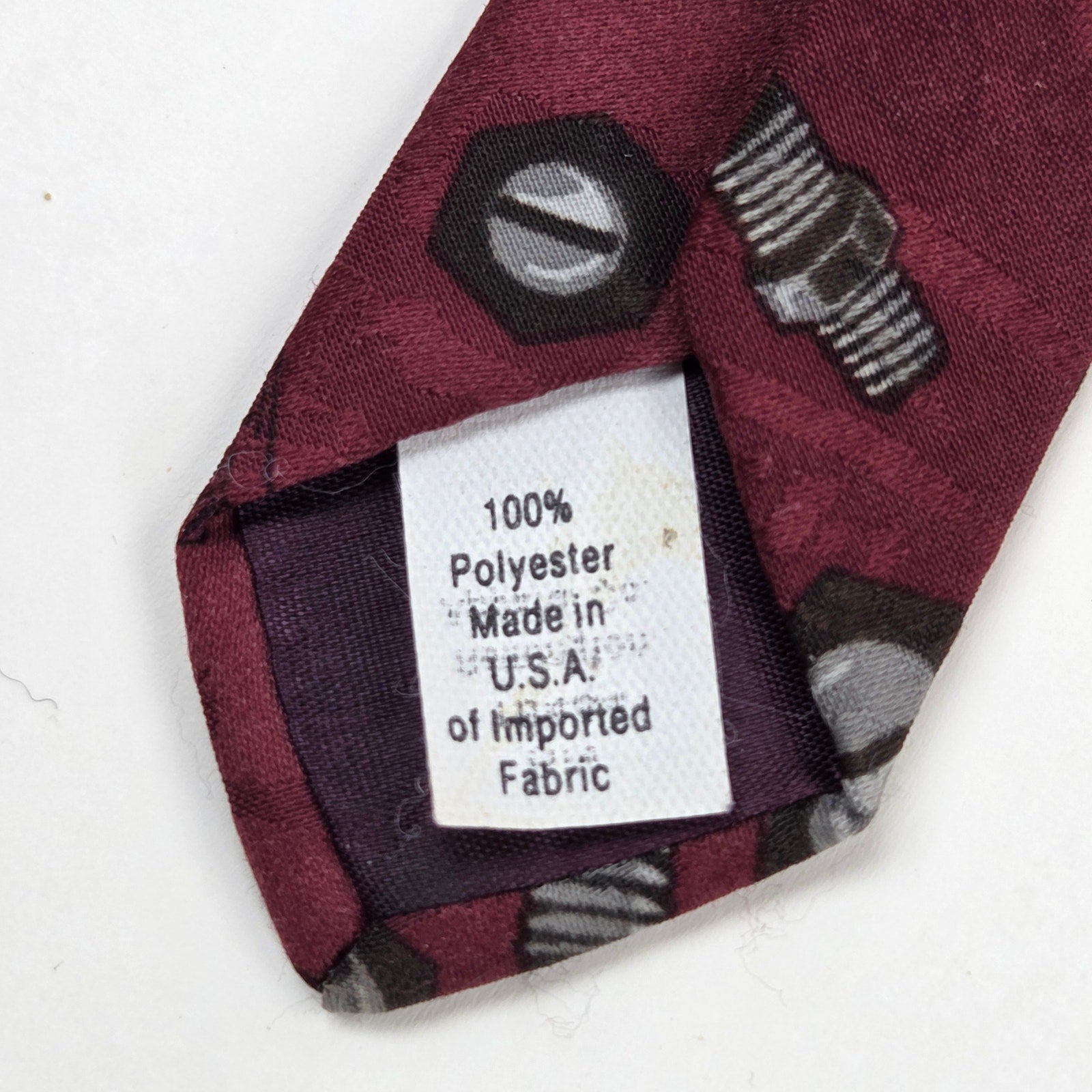 Vintage Home Improvement Binford Tools Nuts & Bolts Novelty Tie USA 57"