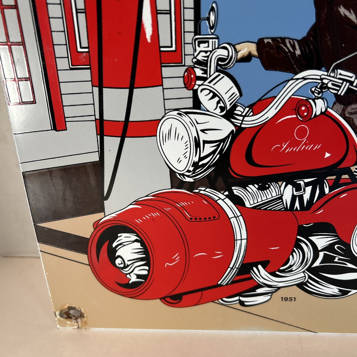 Indian Motorcycles Flying A Porcelain-Style Sign – 17.5"x12" Repro Garage Decor