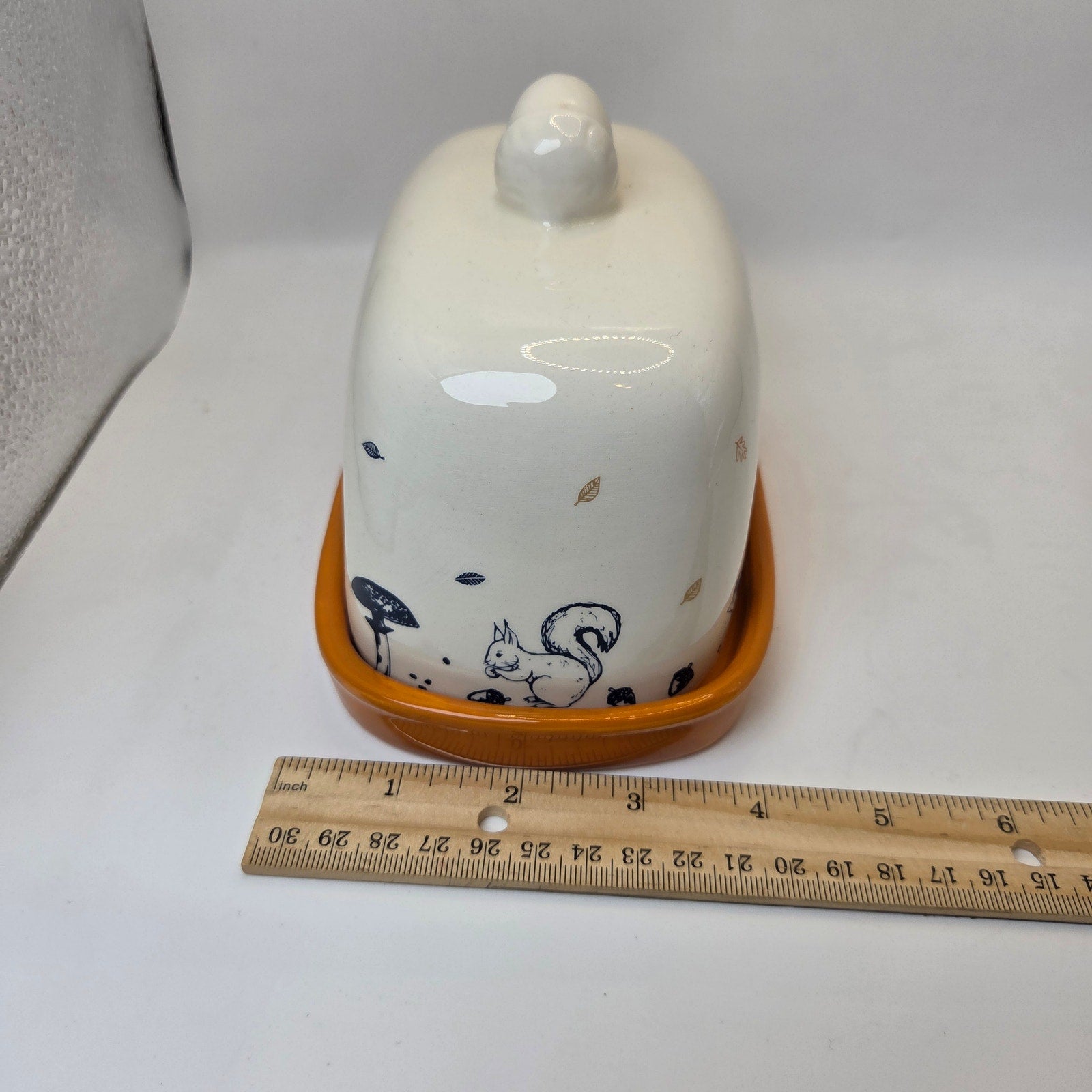 Price & Kensington Woodland Butter Dish Fox Hedgehog Snail Ceramic Cover