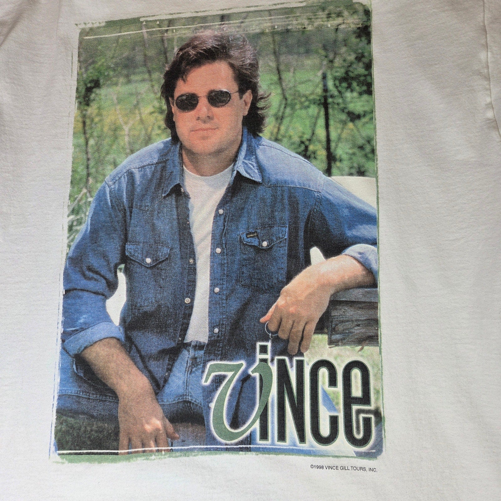 Vince Gill 1998 Tour T Shirt Vintage Country Music XL Fruit of the Loom