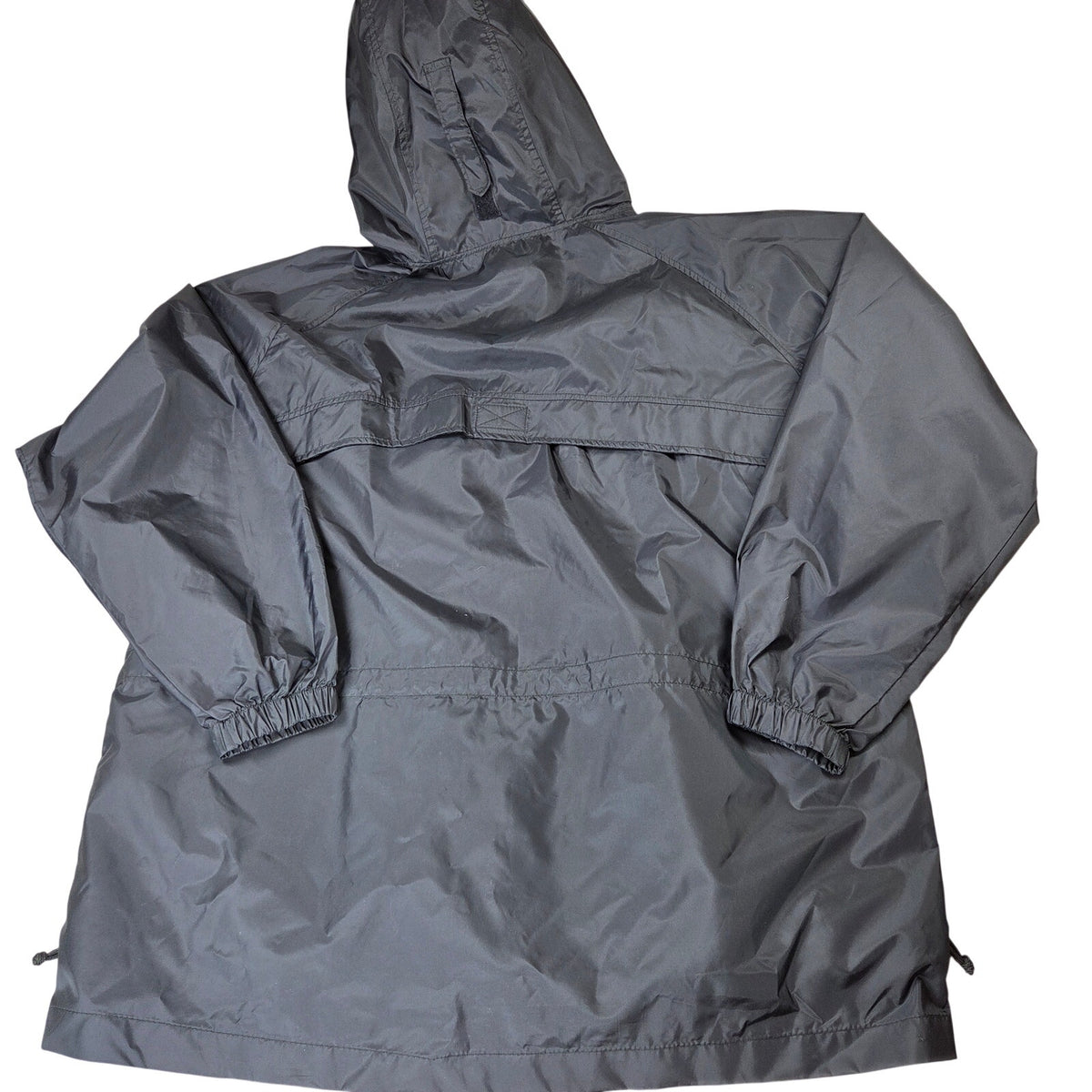 Vintage 1998 Columbia Packable Hooded Rain Jacket Women's XL Black Full Zip