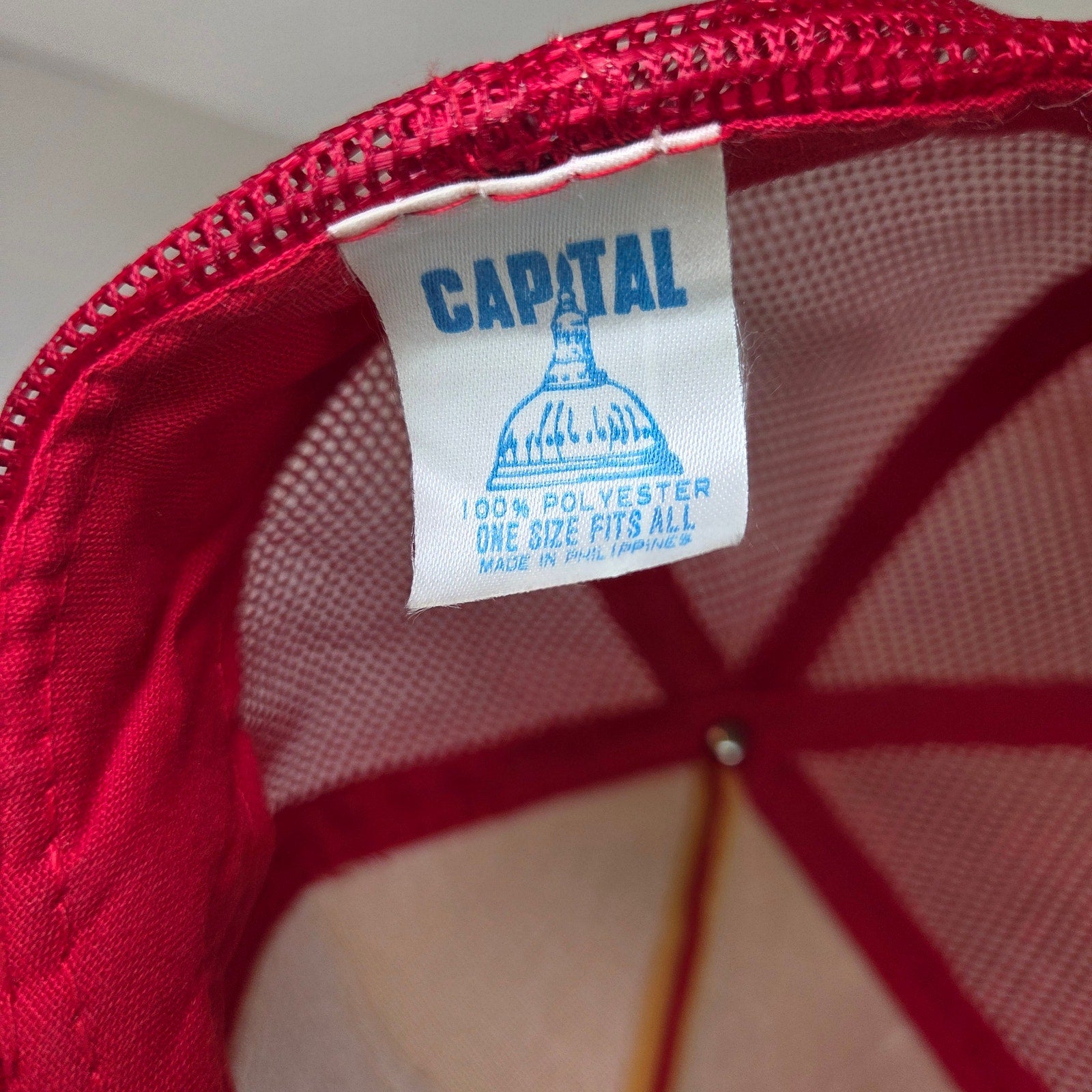 80s Capital Banning Junction Red Mesh Foam Snapback Trucker Cap Philippines