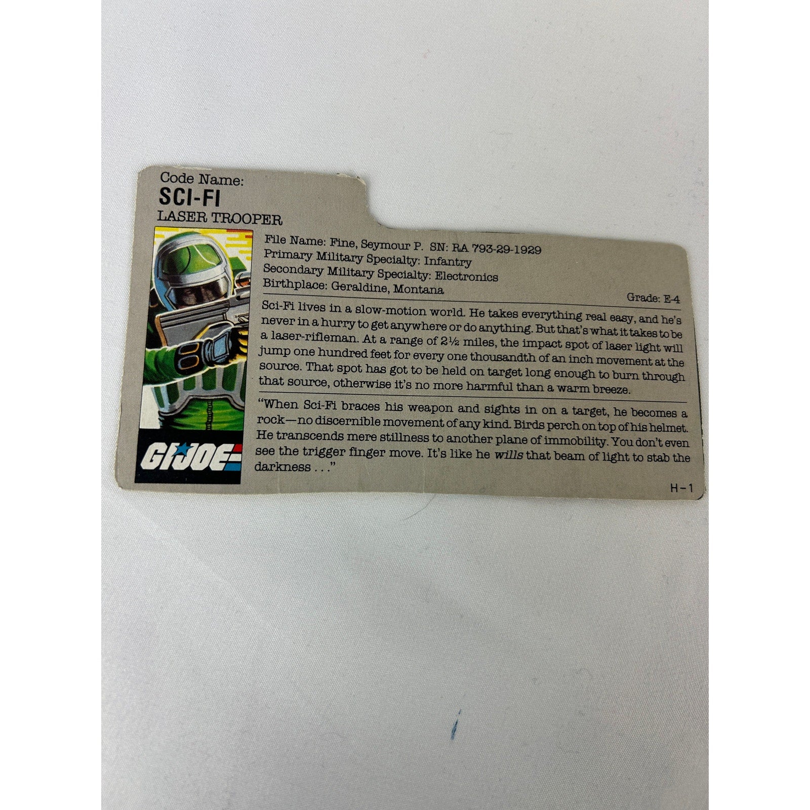 GI Joe Sci Fi Laser Trooper v1 Figure Complete with Gear and File Card