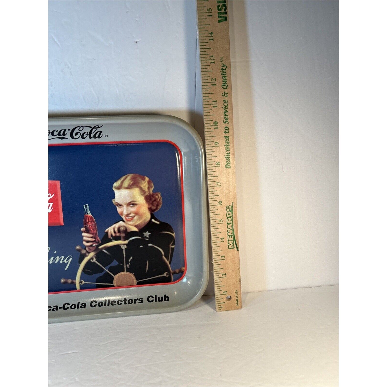Coca-Cola Commemorative Tray 24th Collectors Club Convention Woman at Boat Wheel