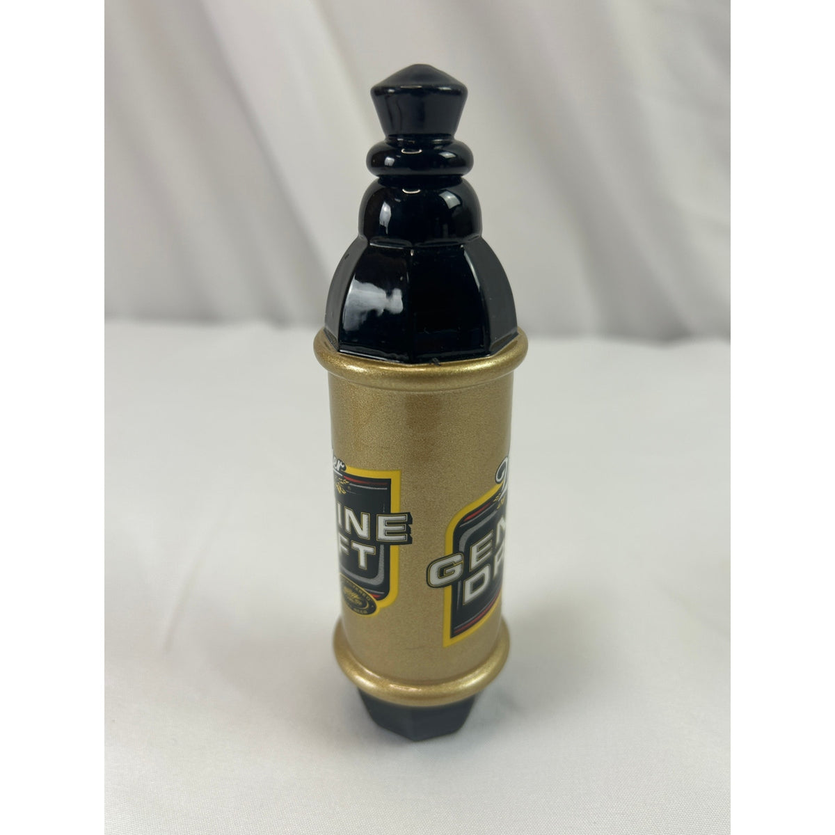 Vintage Miller Genuine Draft MGD Gold Black Beer Tap Handle Breweriana 5 Inch