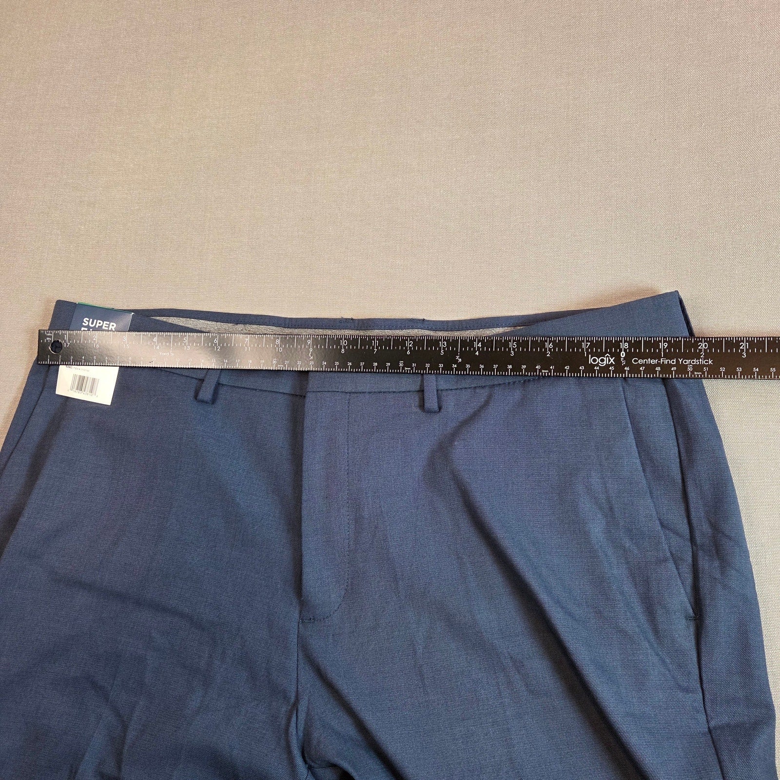 Haggar 365 Flex Dress Pants 38x30 Blue Straight Fit Super Flex Waistband NWT