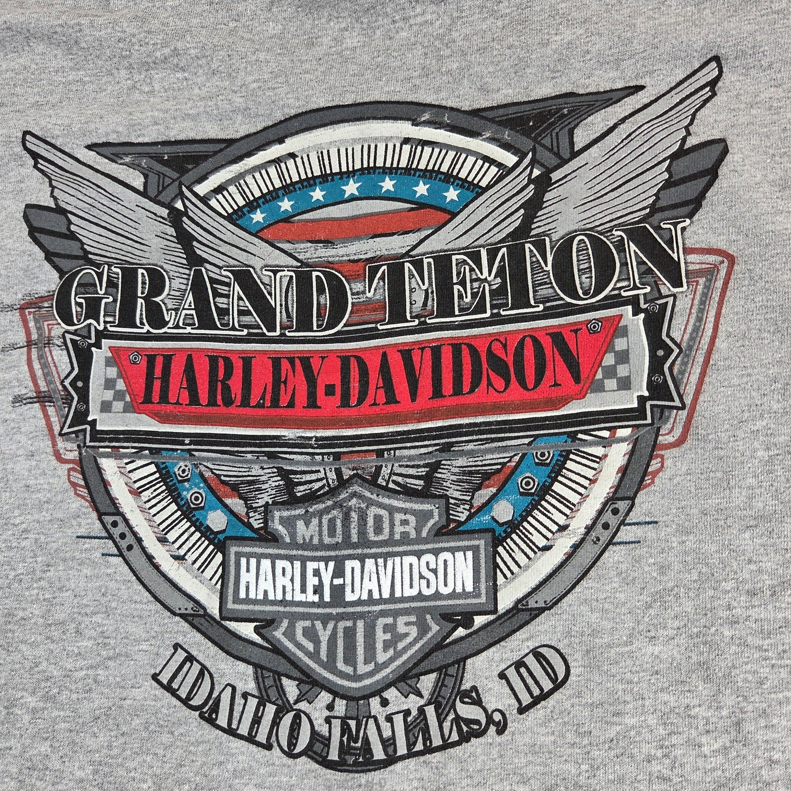 Harley-Davidson 2022 Skull Grand Teton Idaho Falls Long Sleeve T-Shirt 2XL