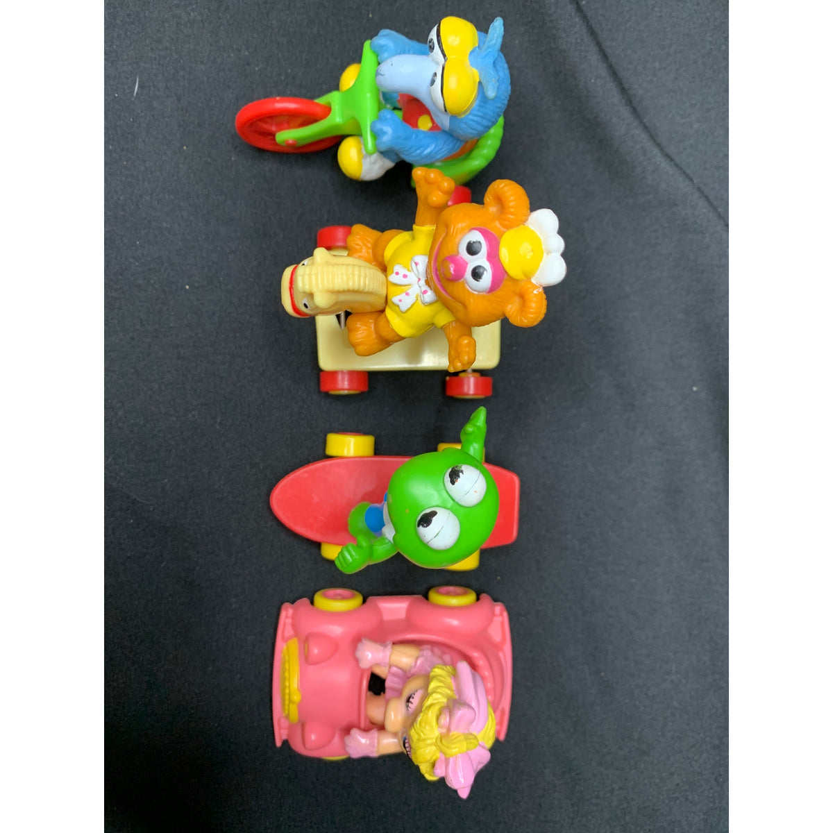 1987 McDonalds Muppet Babies Complete Set of 4 Kermit Piggy Fozzie Gonzo