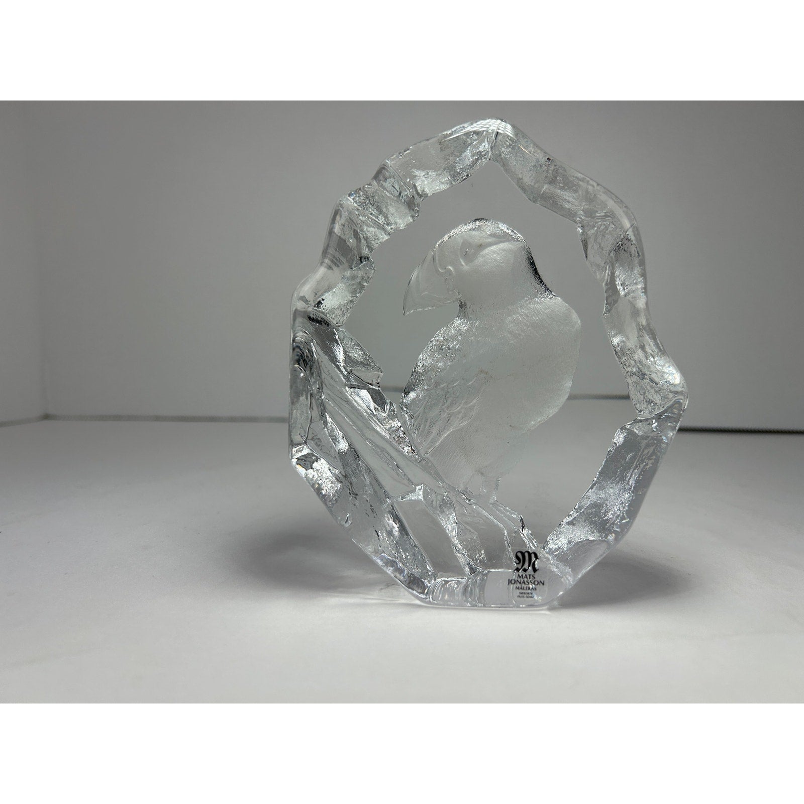 Mats Jonasson Maleras Full Lead Crystal Puffin Bird 3910 Signed Wildlife Art