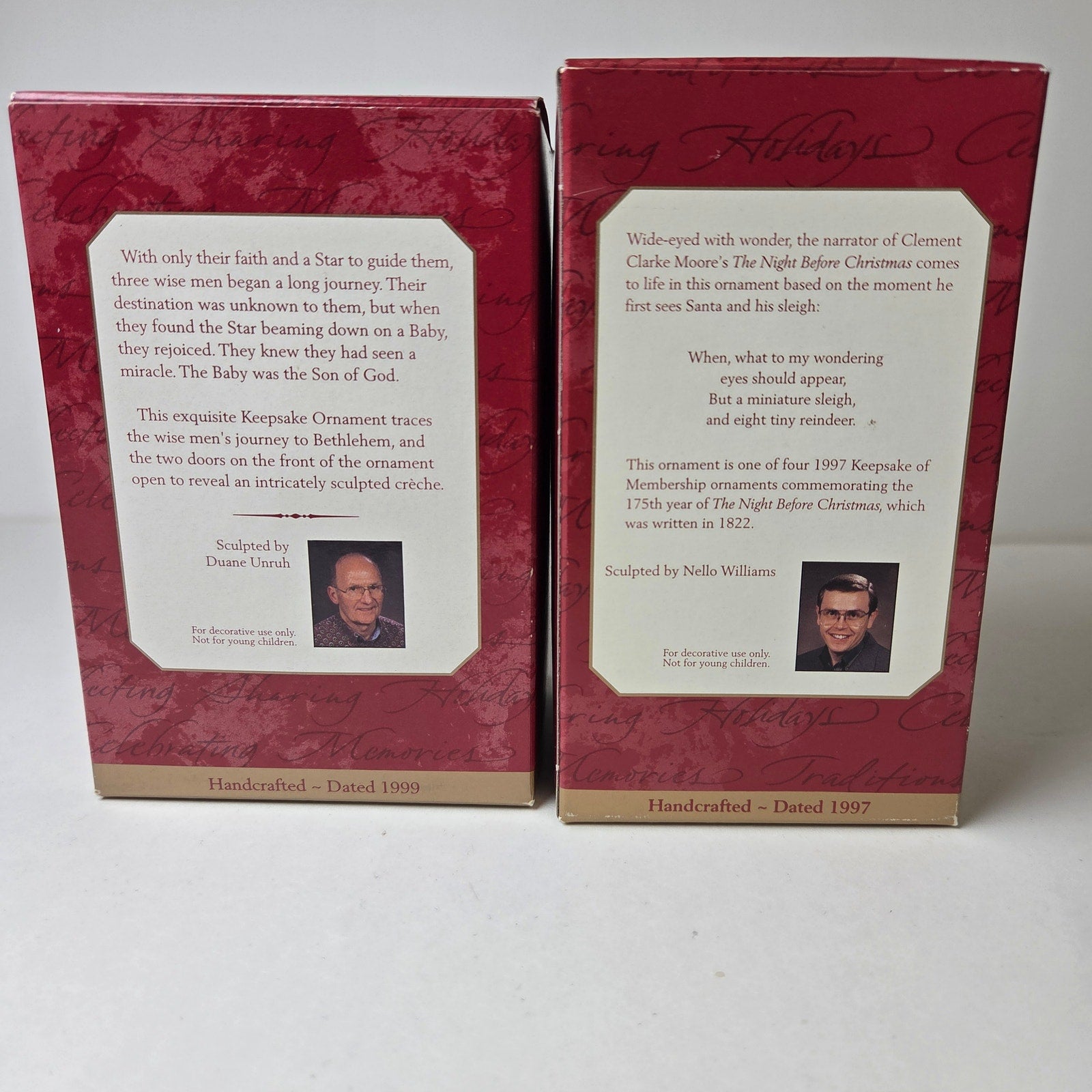Hallmark Keepsake Ornaments Lot of 2 Away to the Window & Christmas Story