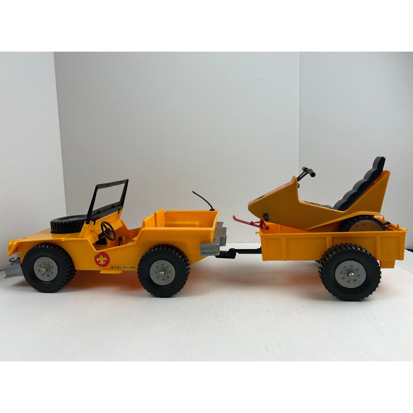 Vintage Kenner Steve Scout Jeep Trailer & Snowmobile Set 1970s Toys