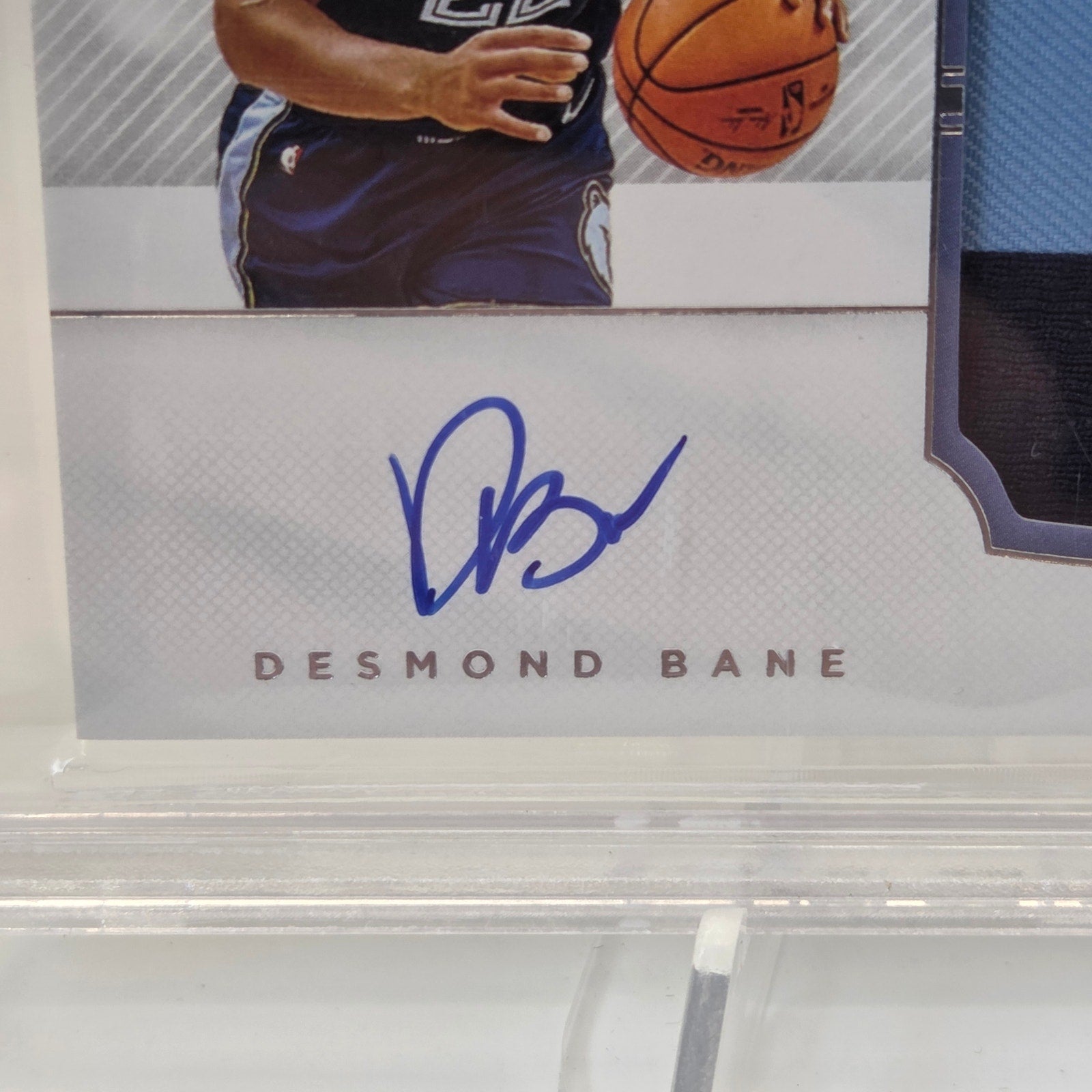 2020-21 National Treasures Desmond Bane RPA /75 Patch Auto BGS 9 Auto 10 Rookie
